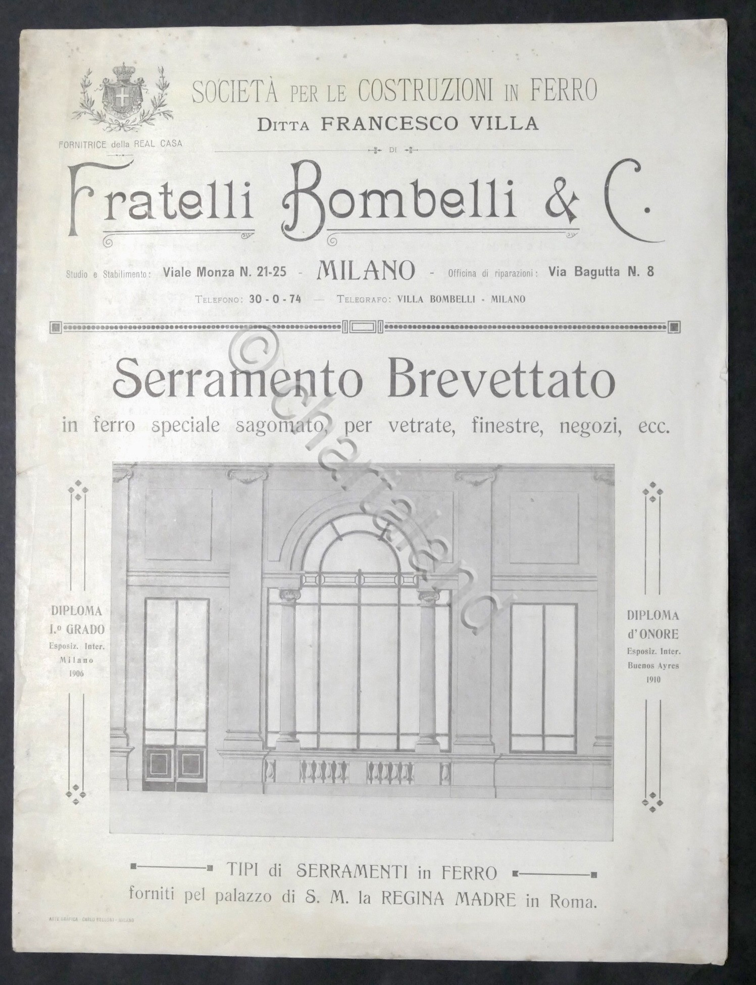 Fratelli Bombelli Milano - Brochure Serramento Brevettato in ferro - …