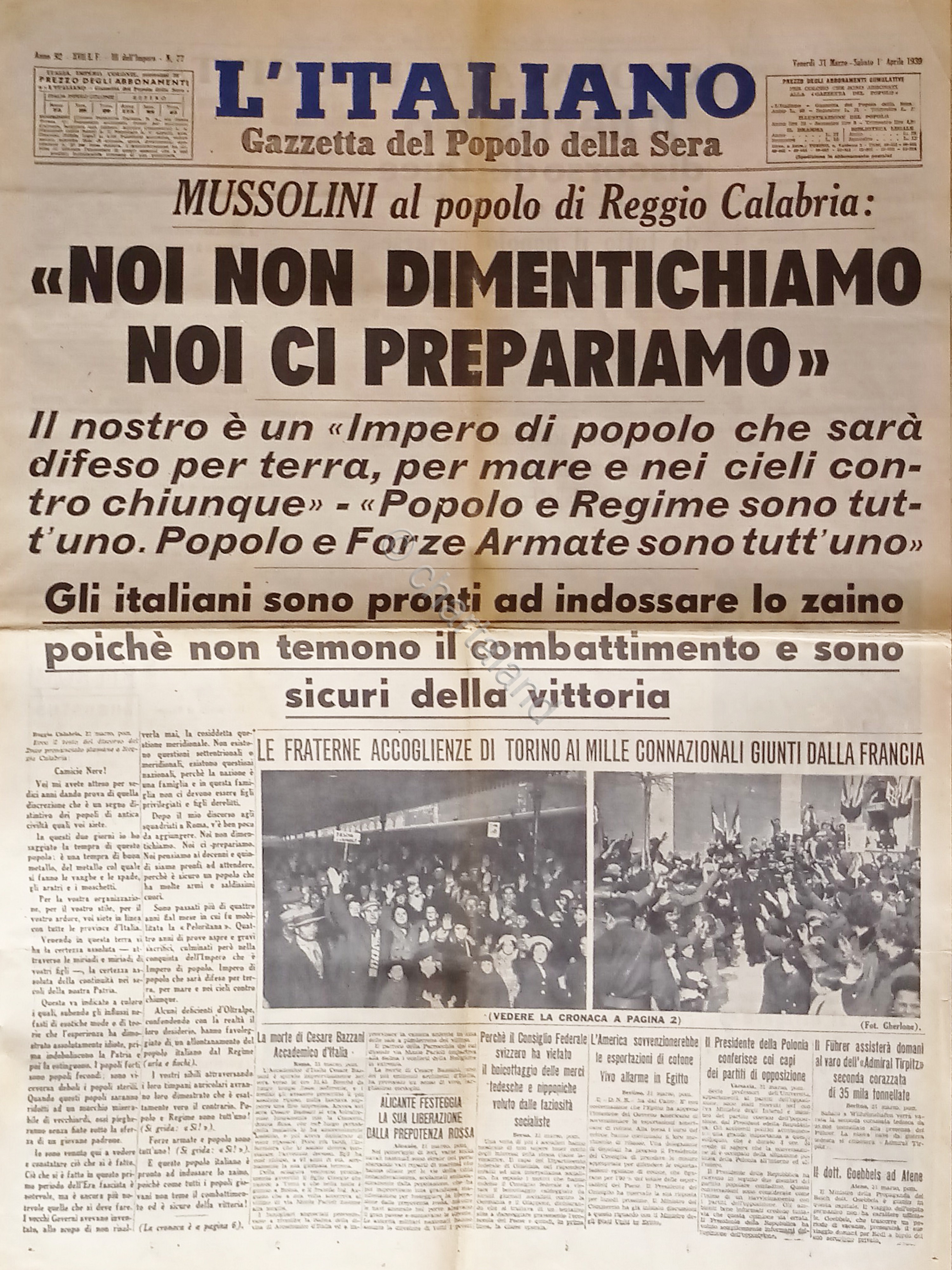Gazzetta del Popolo della Sera - L'Italiano N. 77 - …