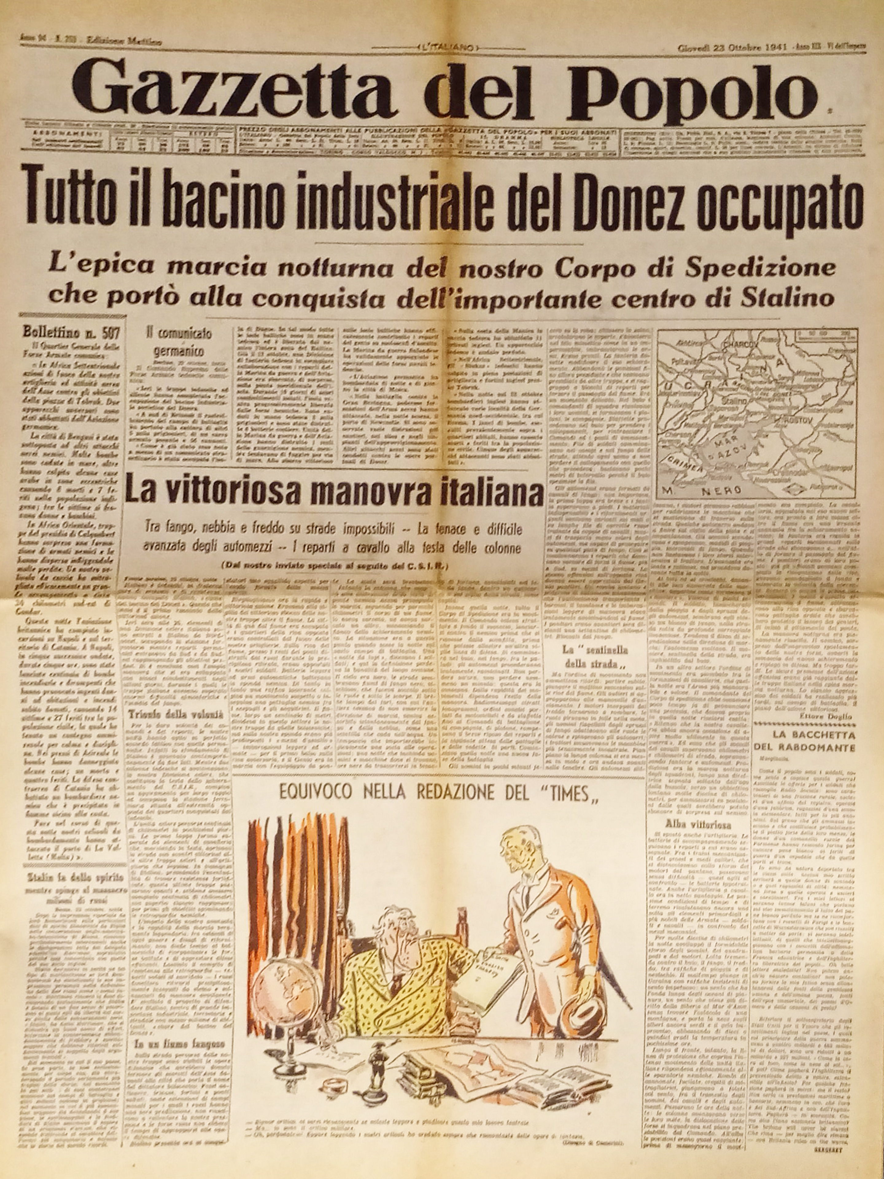 Gazzetta del Popolo N. 253 - 1941 Tutto il bacino …