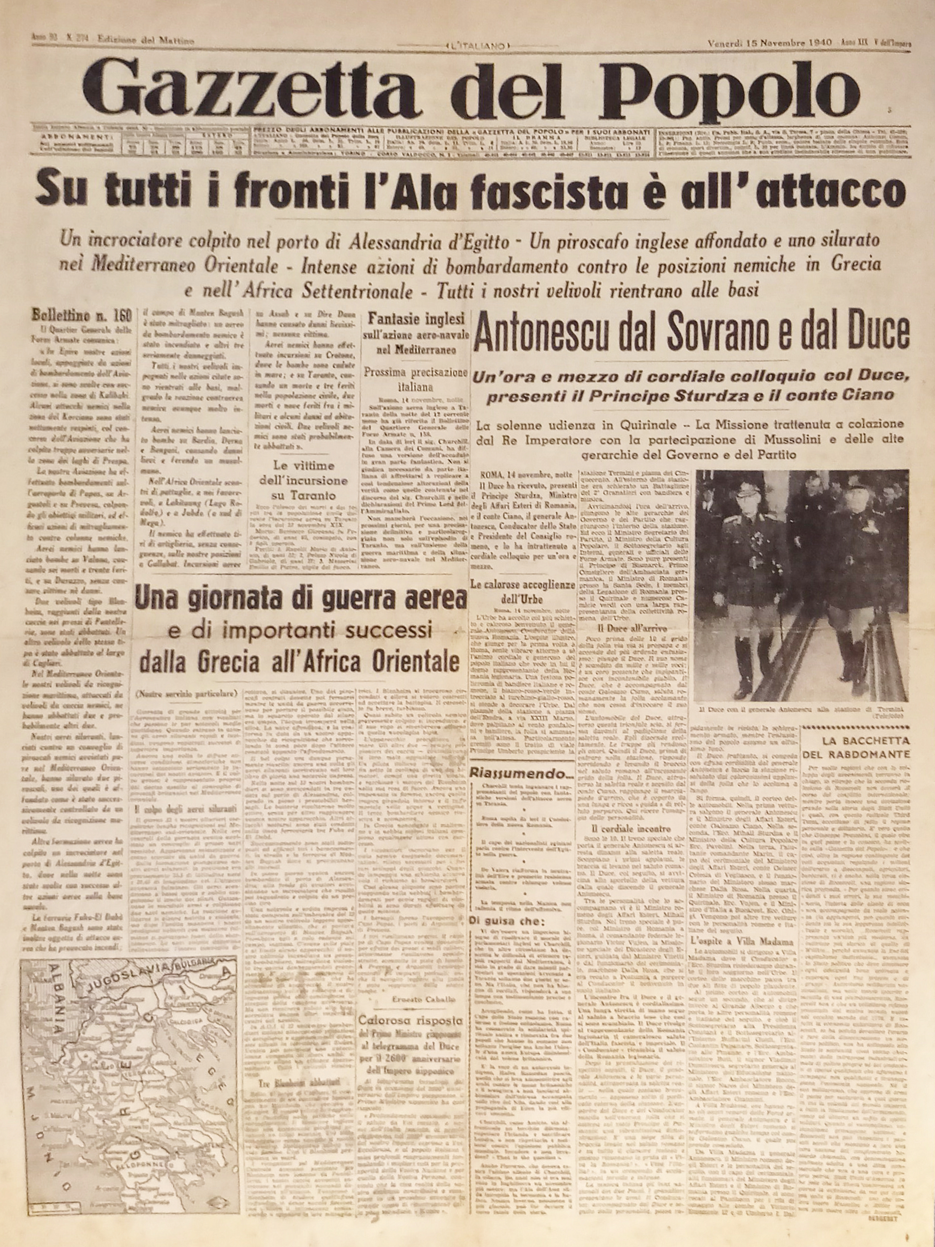 Gazzetta del Popolo N. 274 - 1940 Su tutti i …