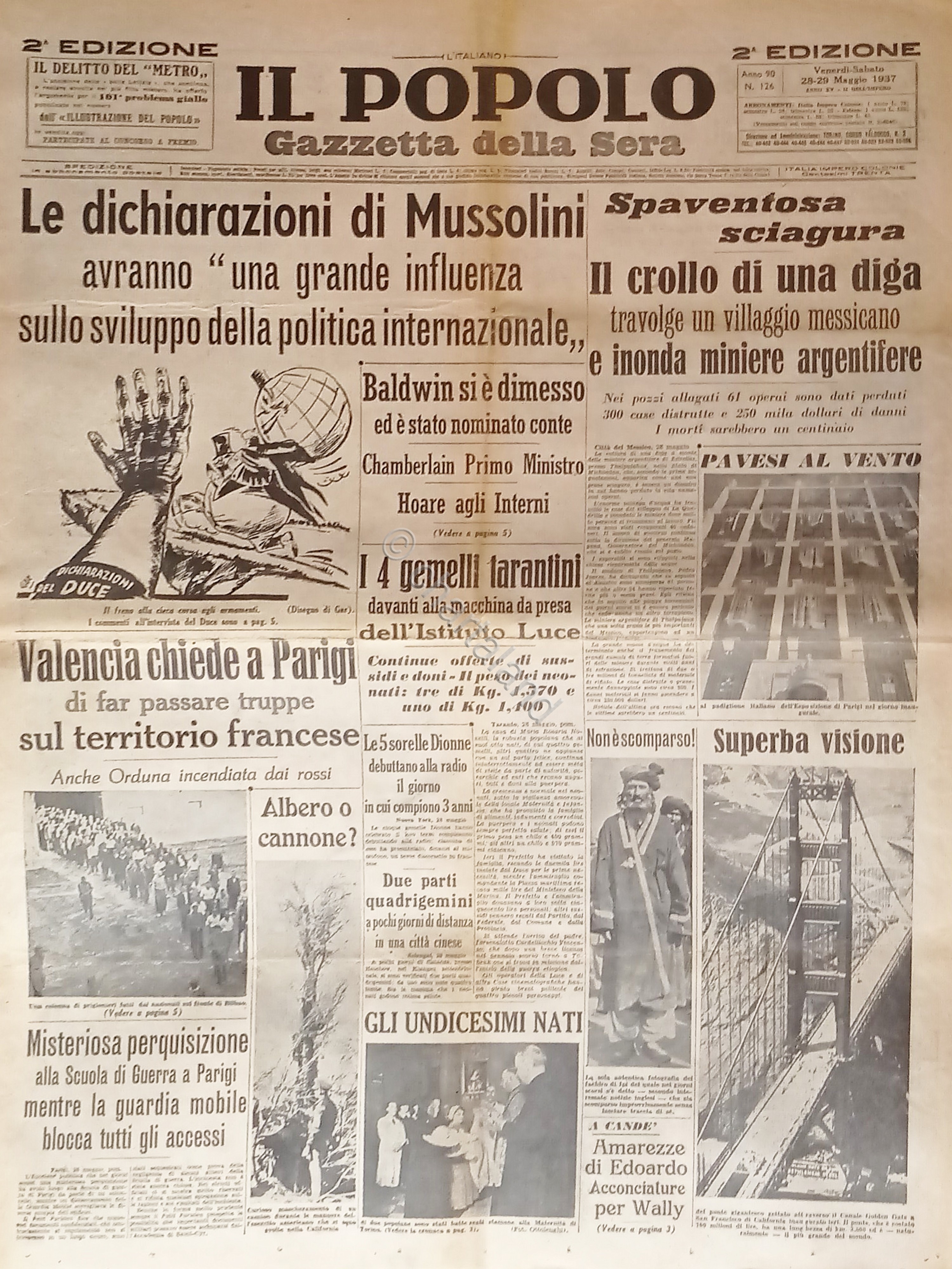 Gazzetta della Sera - Il Popolo N. 126 - 1937 …