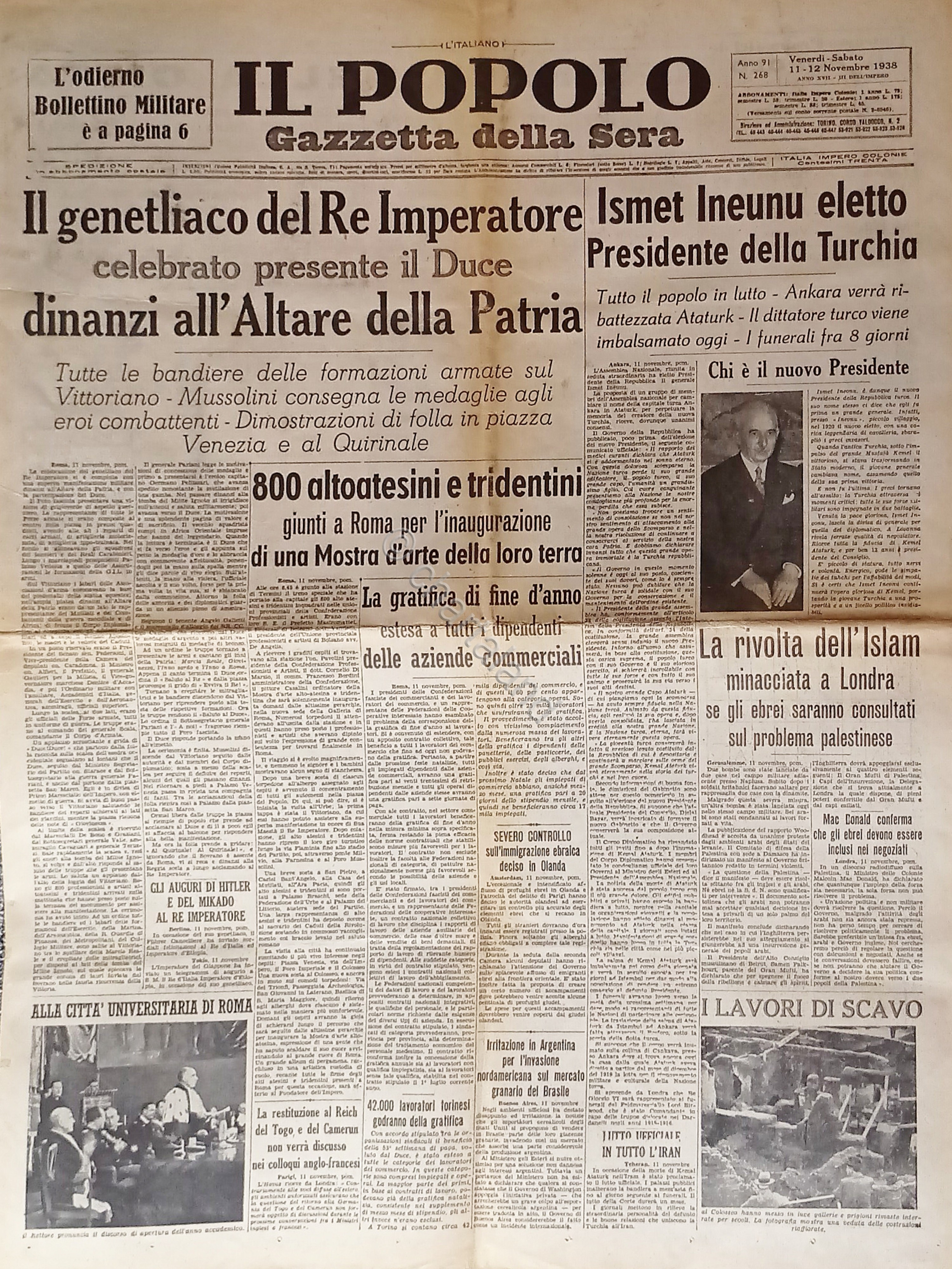 Gazzetta della Sera - Il Popolo N. 268 - 1938 …