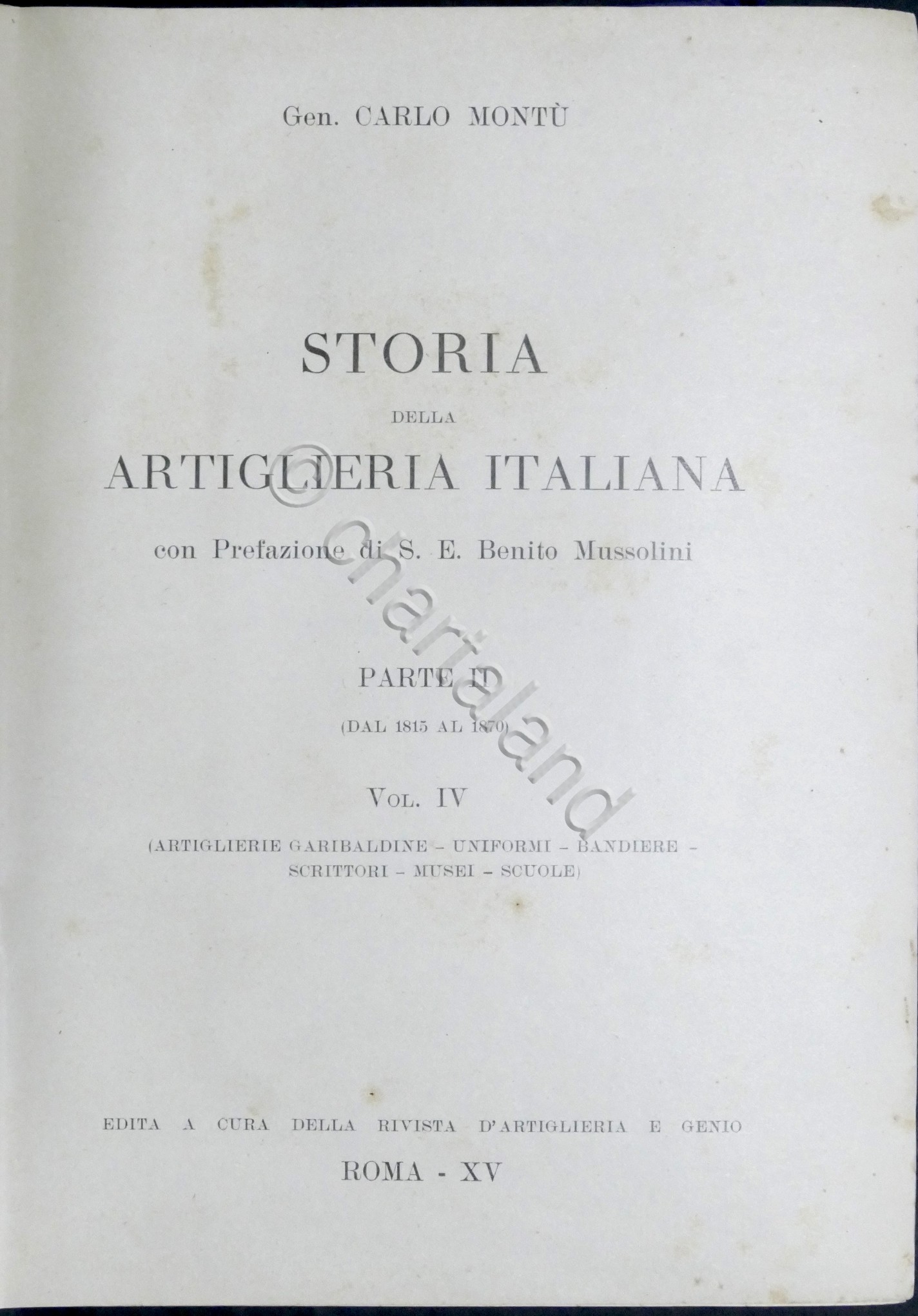 Gen. Carlo Montù - Storia della Artiglieria Italiana - Parte …