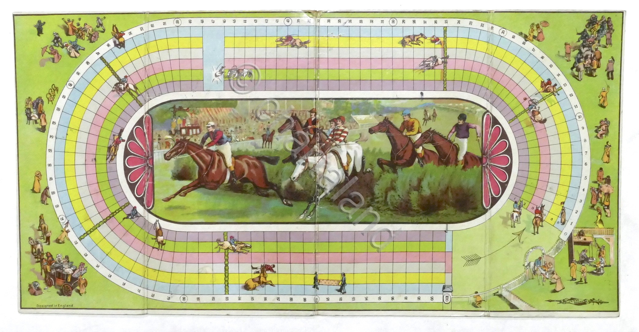 Gioco dell'Oca d'epoca - Ippica: Corse dei Cavalli - anni …