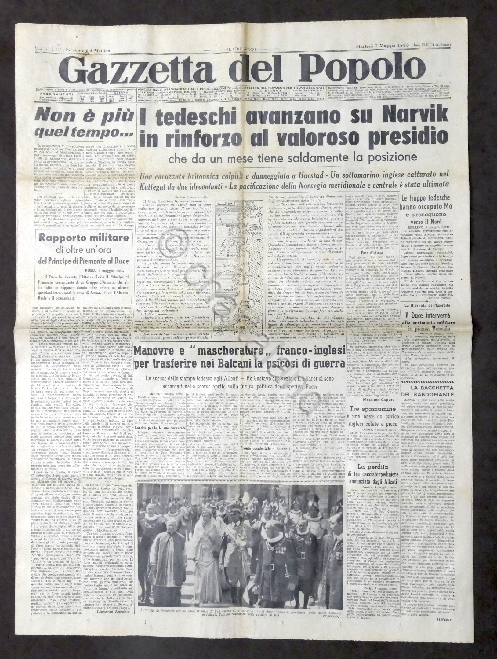 Giornale - Gazzetta del Popolo N. 110 - I tedeschi …