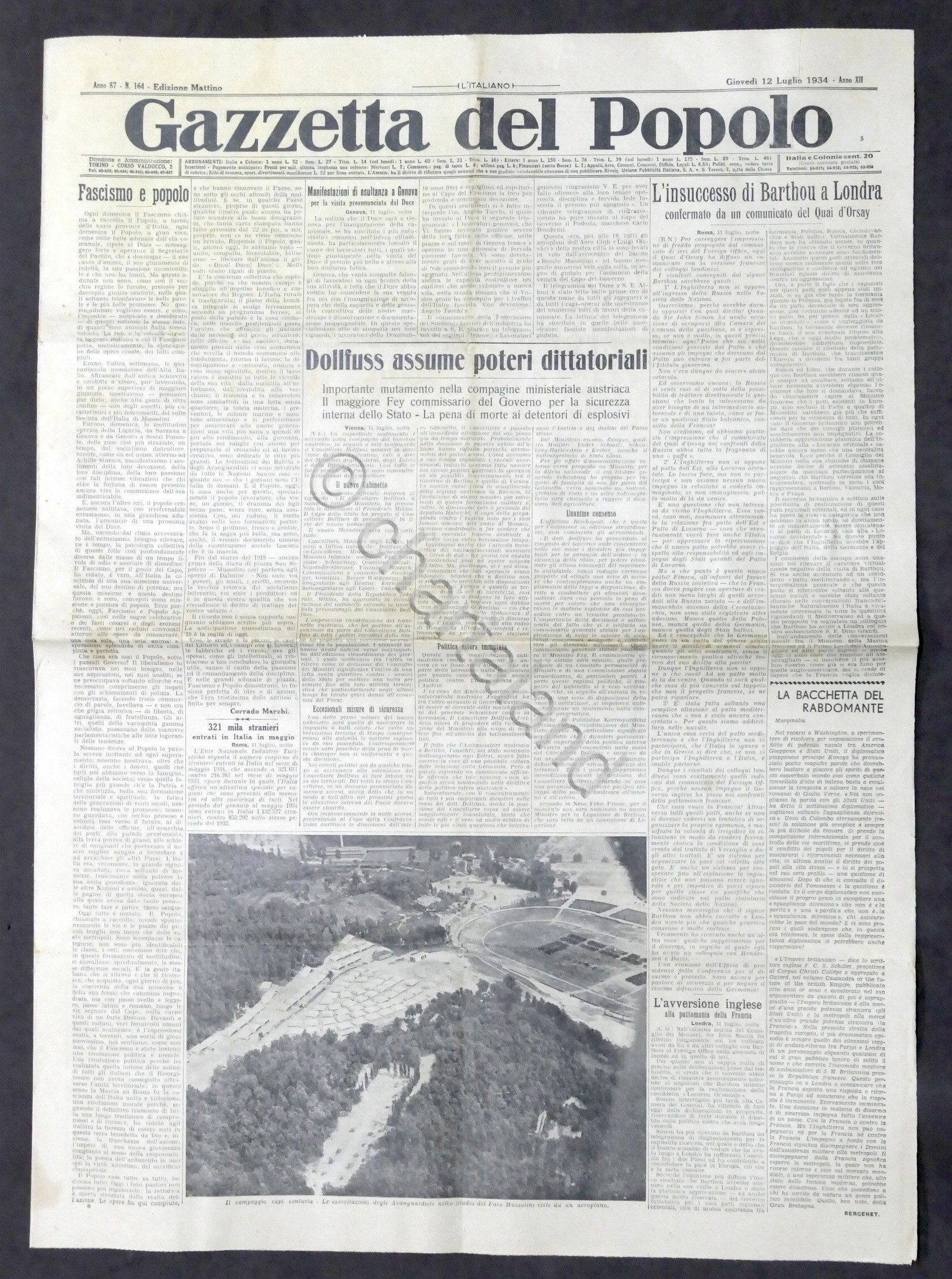 Giornale - Gazzetta del Popolo N. 164 - L'insuccesso di …