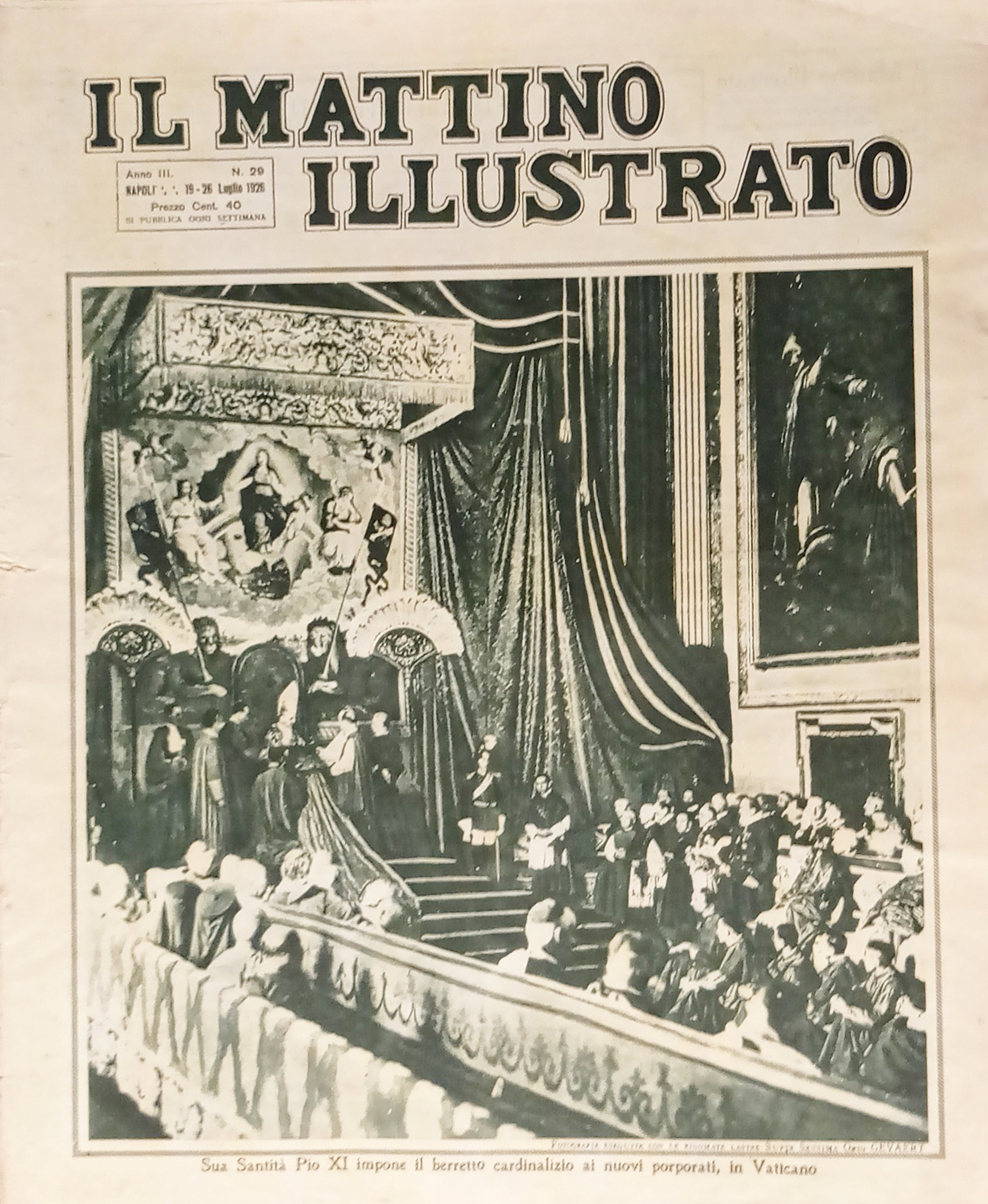 Giornale - Il Mattino Illustrato N. 29 - 1926 Sua …