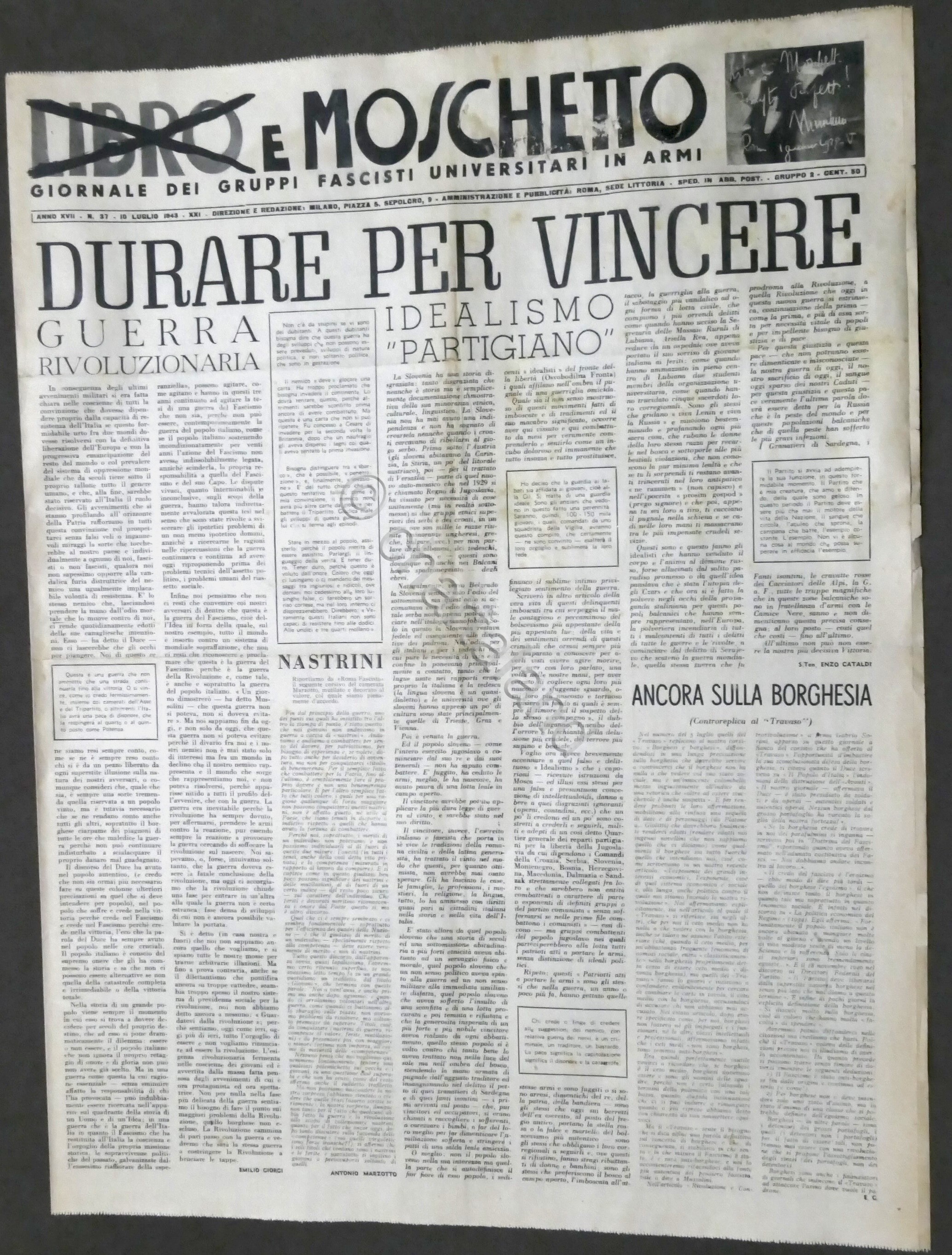 Giornale - Libro e Moschetto - Anno XVII - N. …