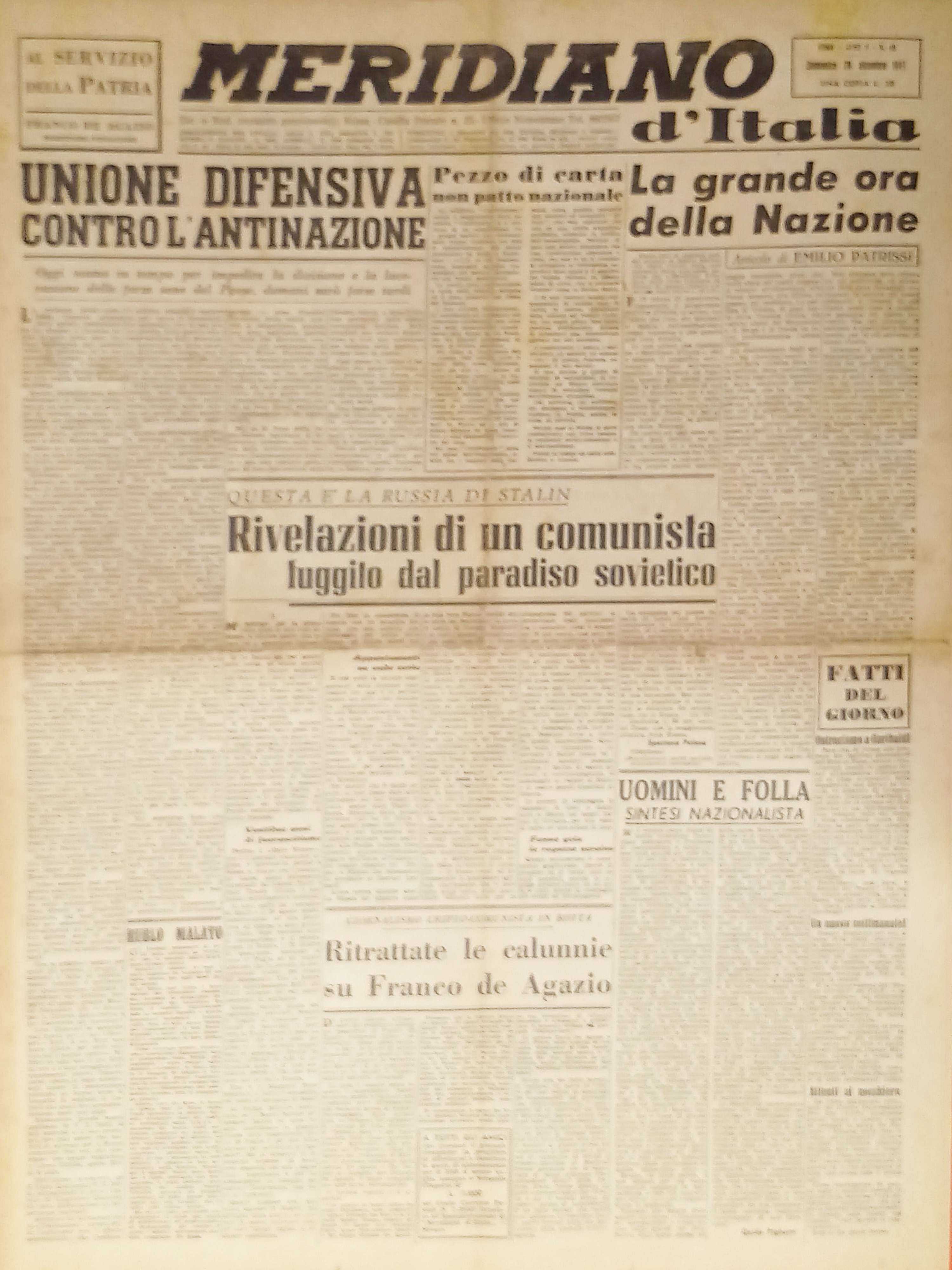Giornale - Meridiano d'italia N. 46 - 1947 La grande …