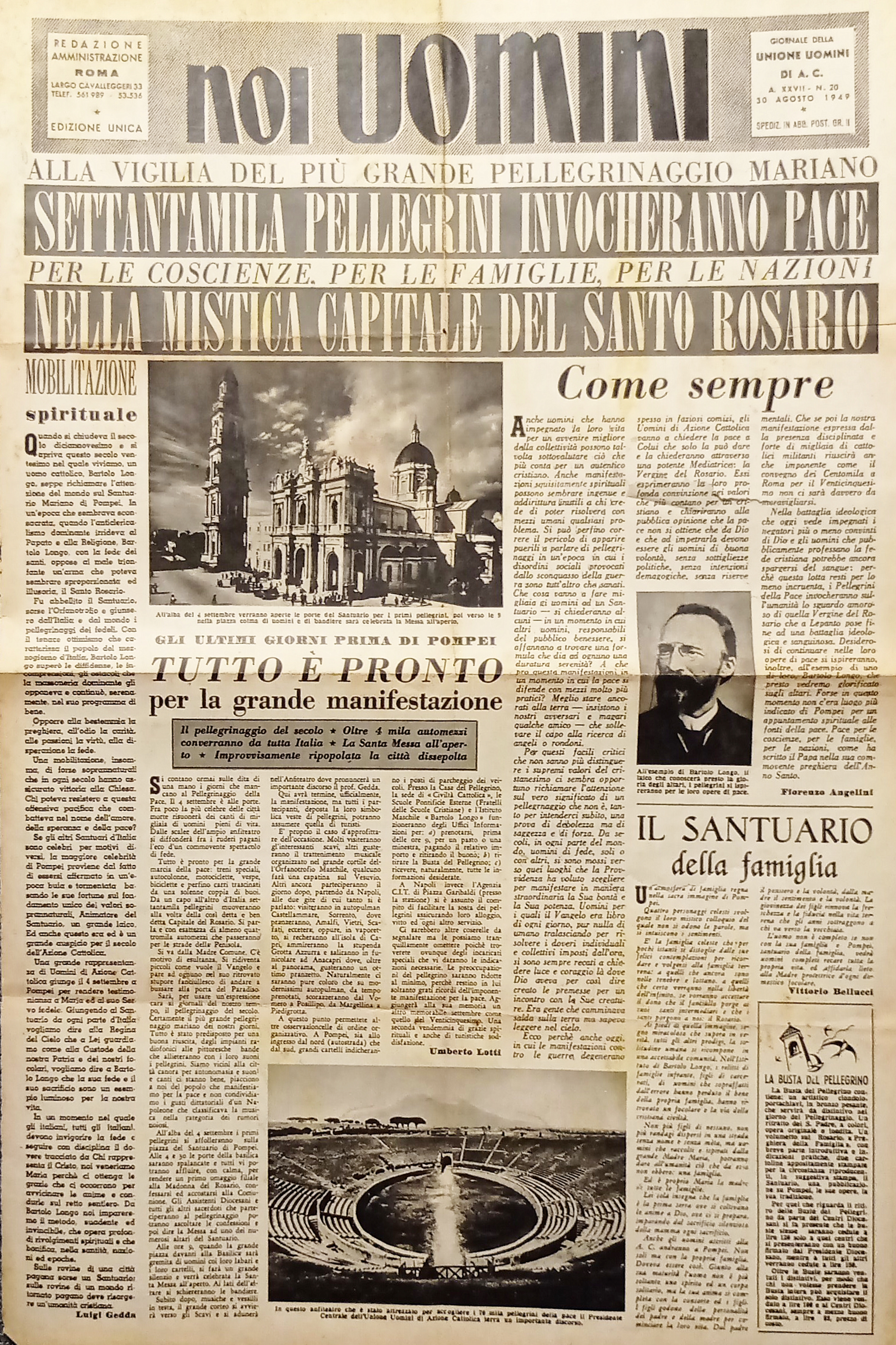 Giornale - Noi Uomini N. 20 - 1949 Vigilia del …