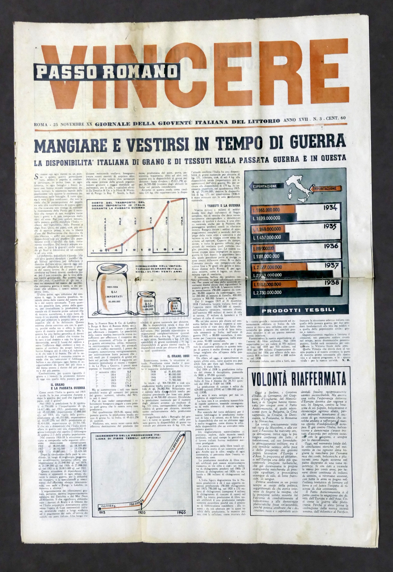 Giornale - WWII - Passo Romano Vincere N. 3 - …
