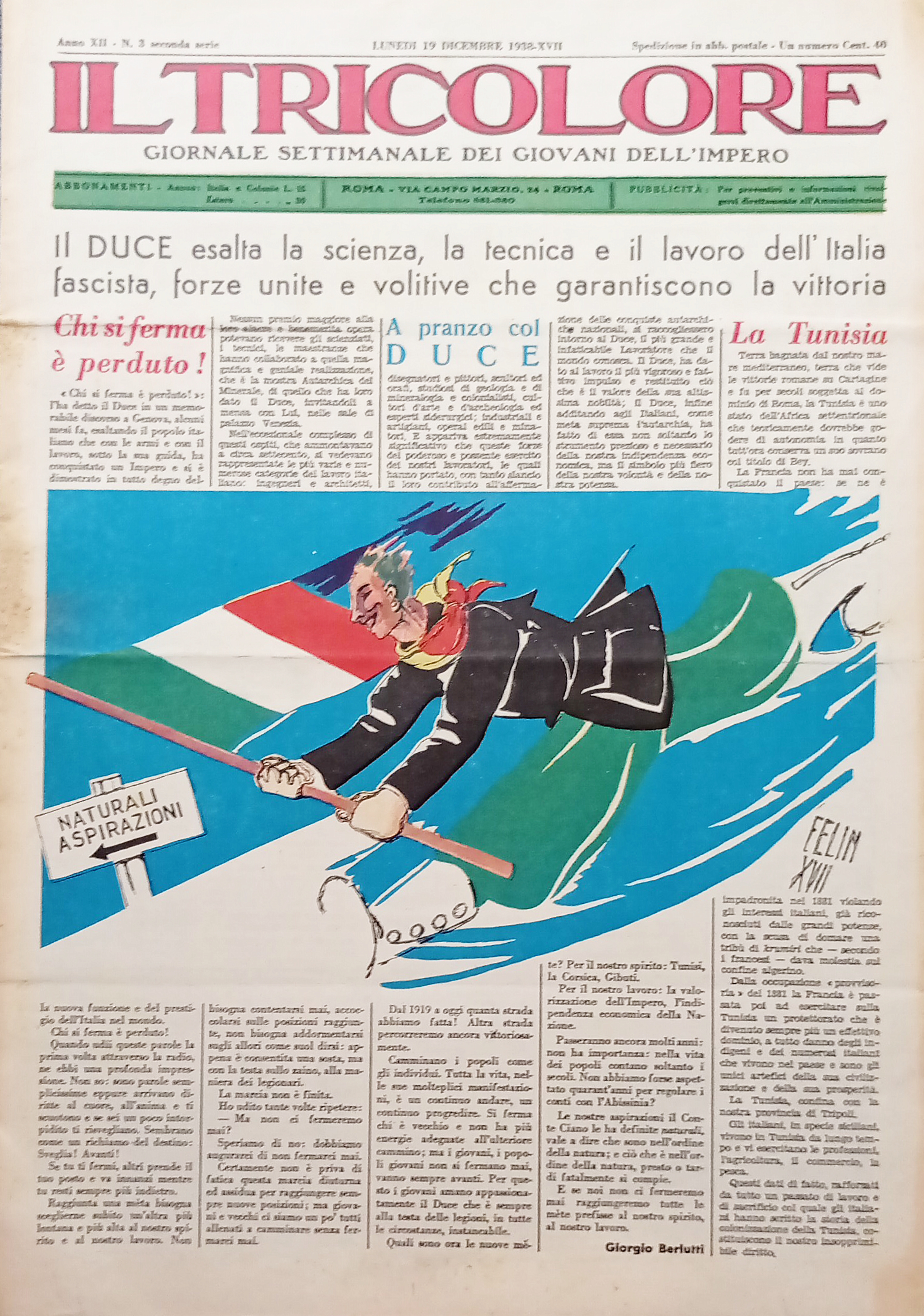 Giornale dei Giovani dell'Impero - Il Tricolore N. 3 - …