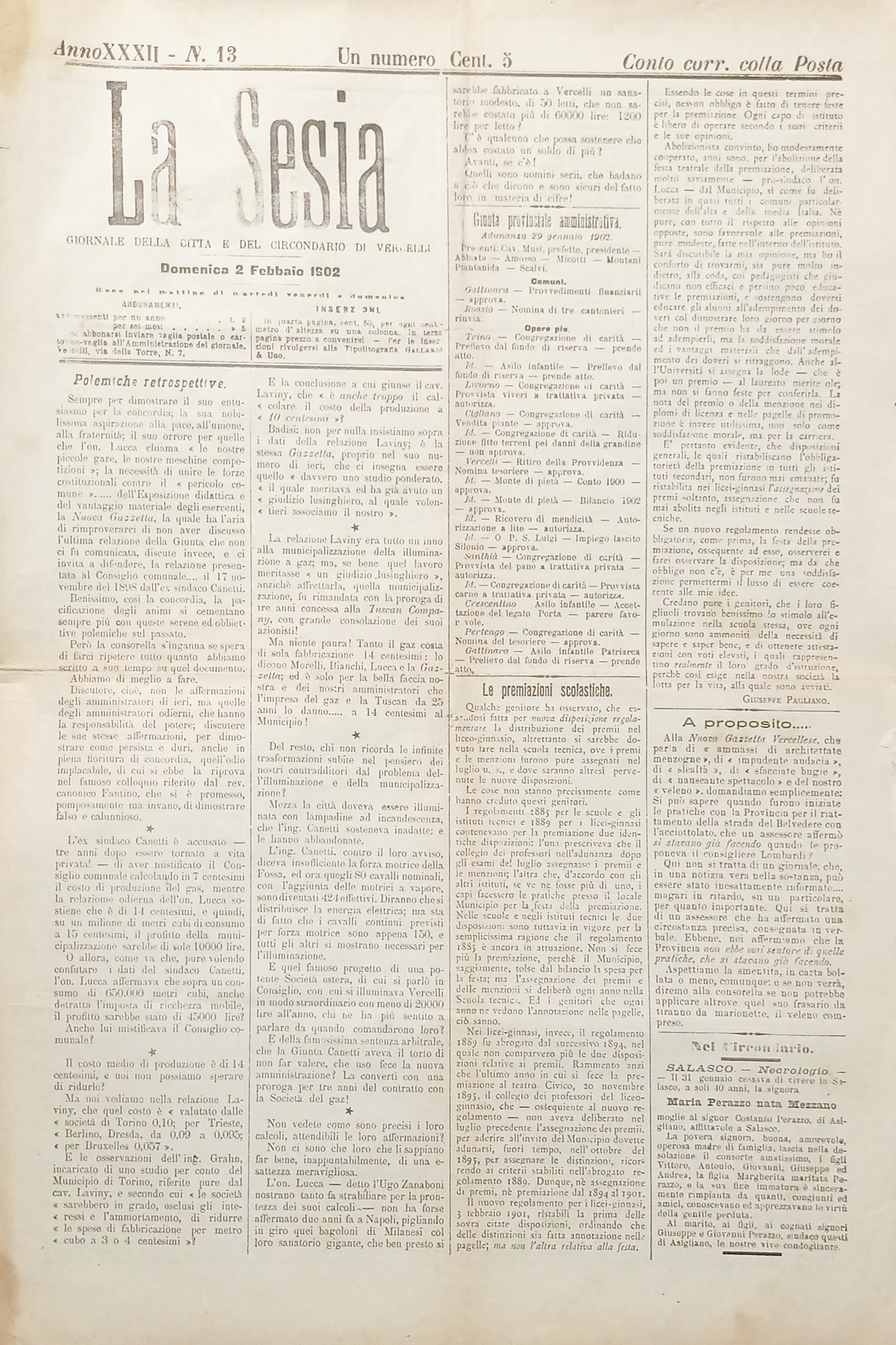 Giornale della città e del circondario di Vercelli - La …