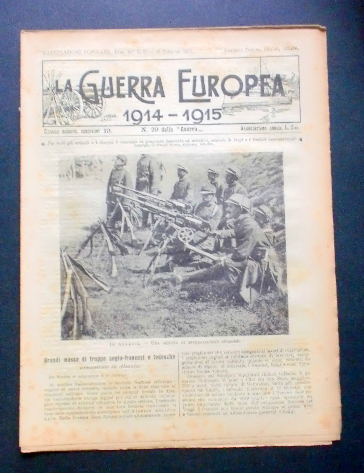 Giornale delle Famiglie - L'Illustrazione Popolare - Guerra Europea N° …