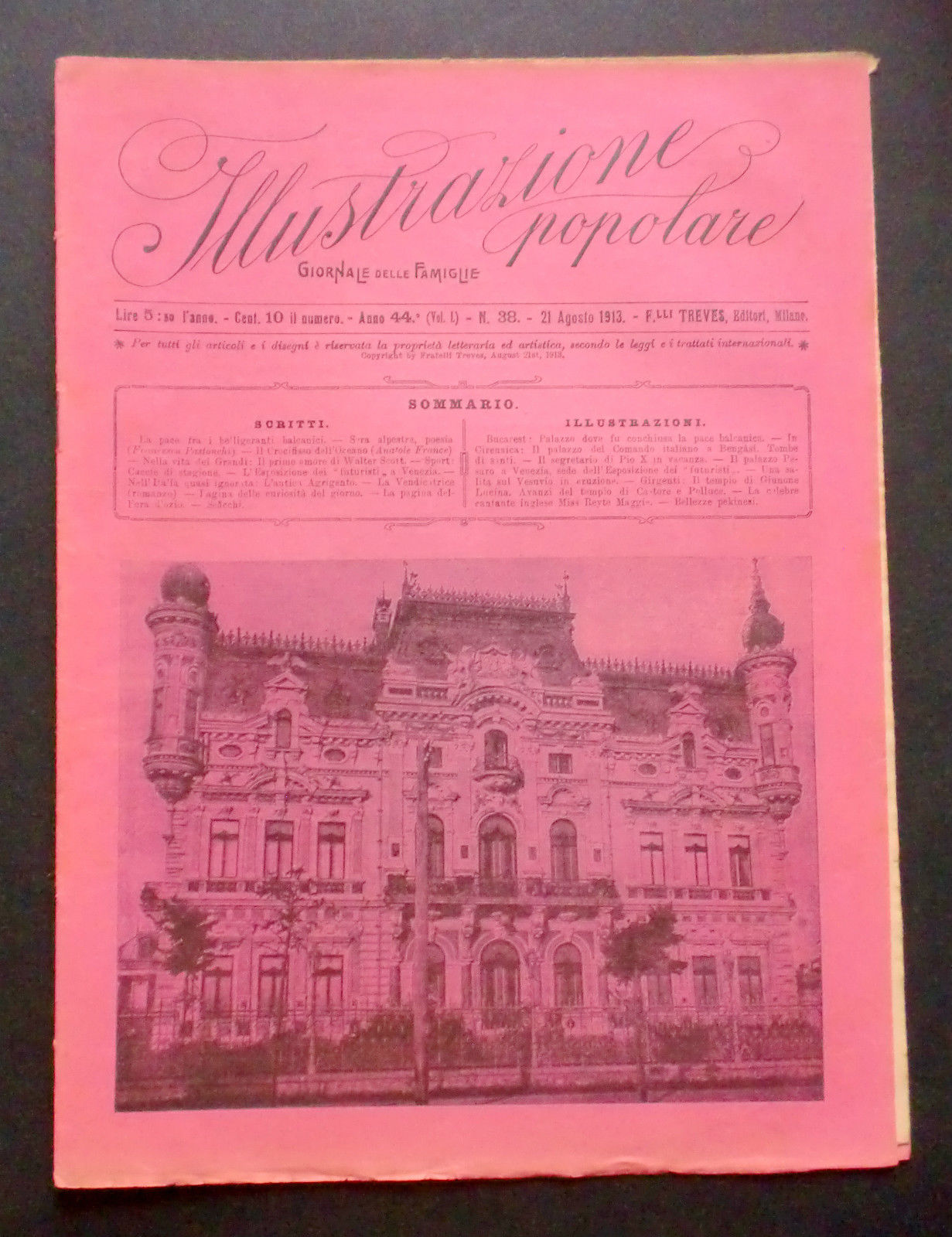Giornale delle Famiglie - L'Illustrazione Popolare Guerra Italo-Turca N° 38 …