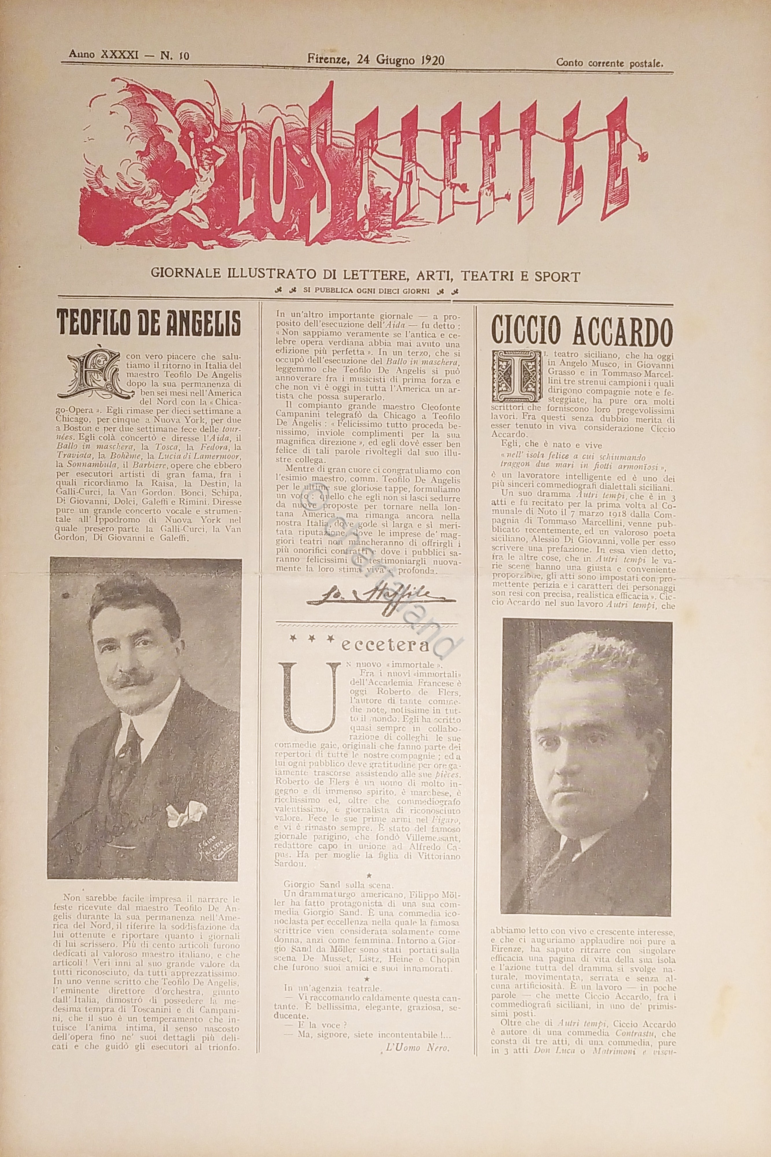 Giornale di Teatri Lettere e Arti - Lo Staffile N. …