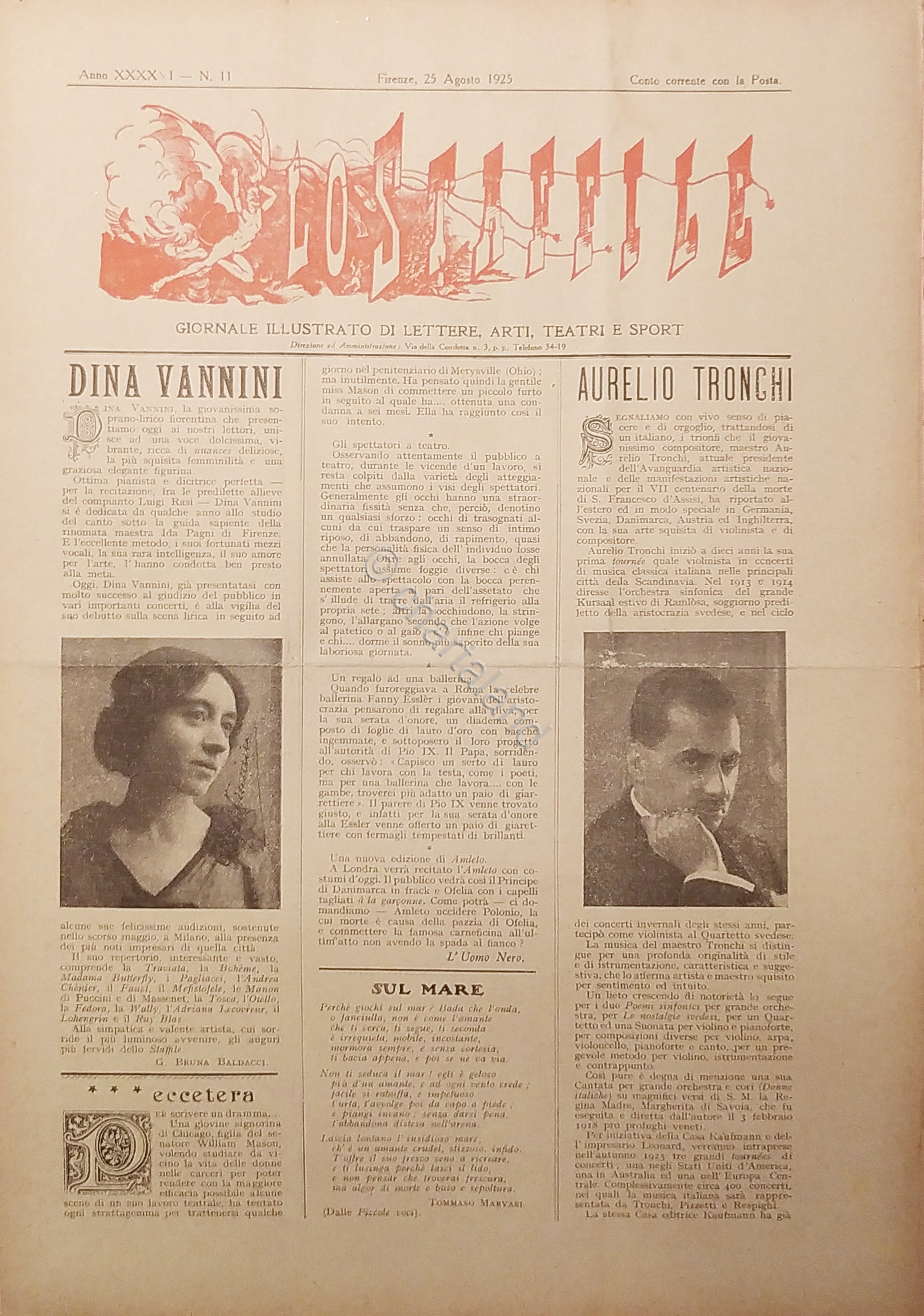 Giornale di Teatri Lettere e Arti - Lo Staffile N. …