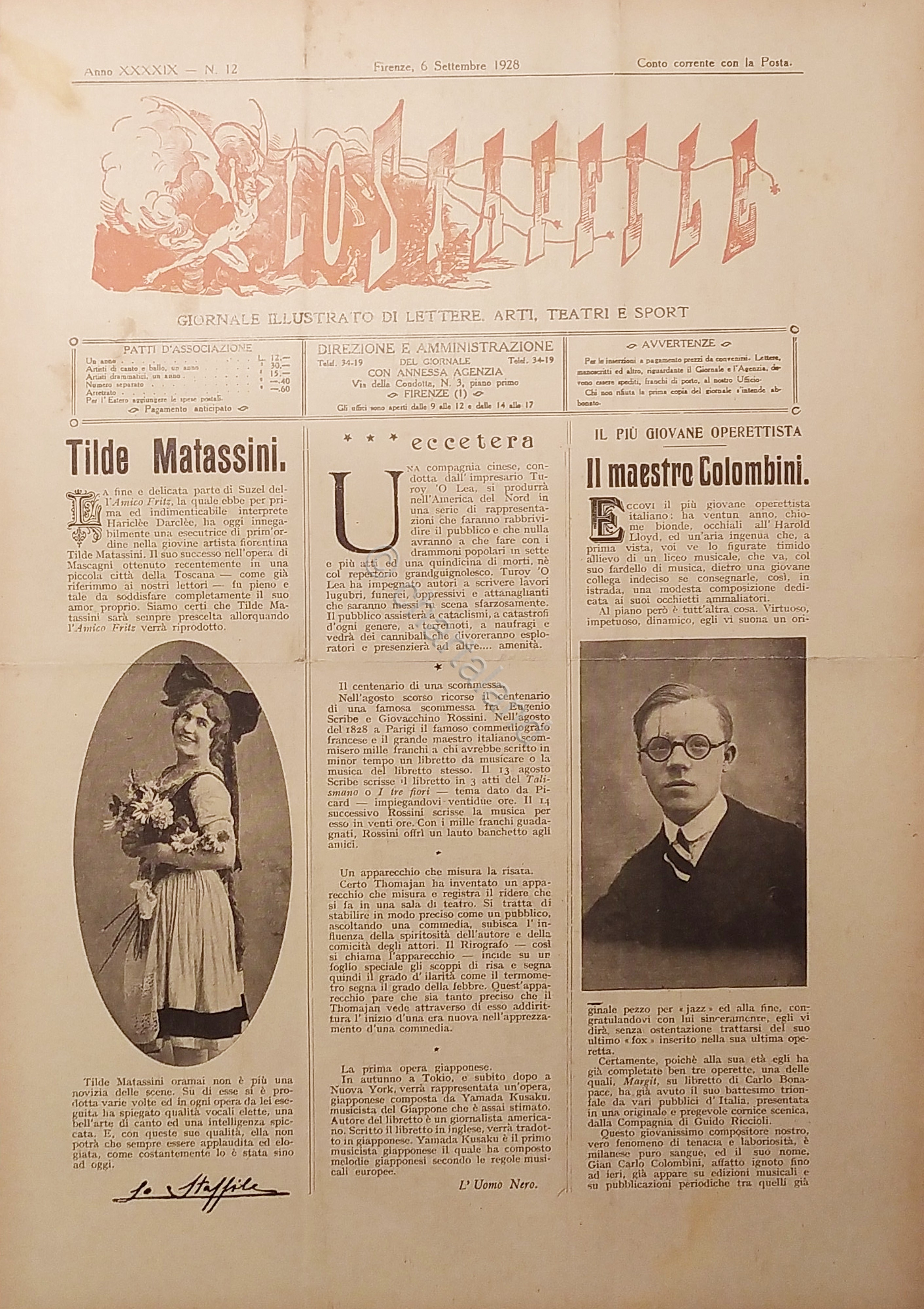 Giornale di Teatri Lettere e Arti - Lo Staffile N. …