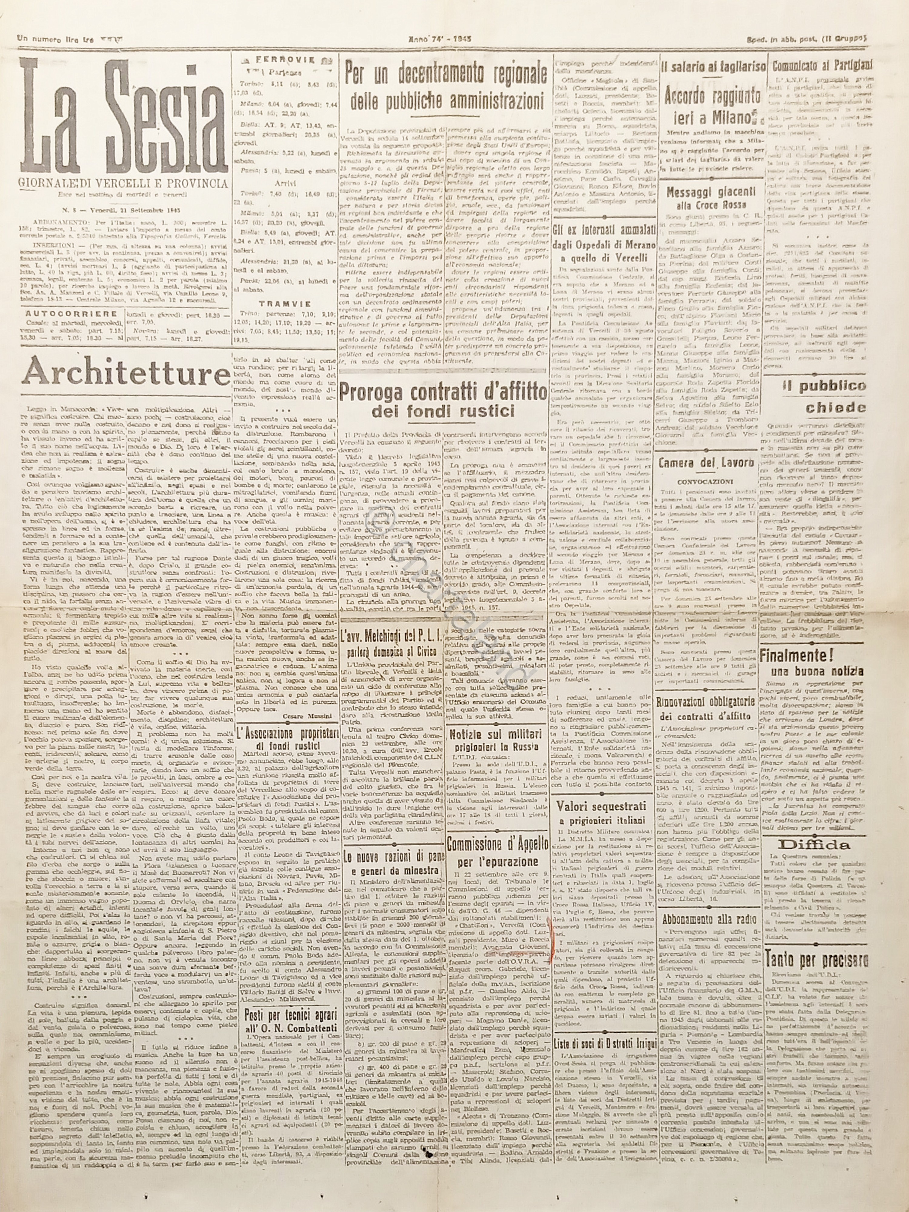 Giornale di Vercelli e Provincia - La Sesia N. 8 …