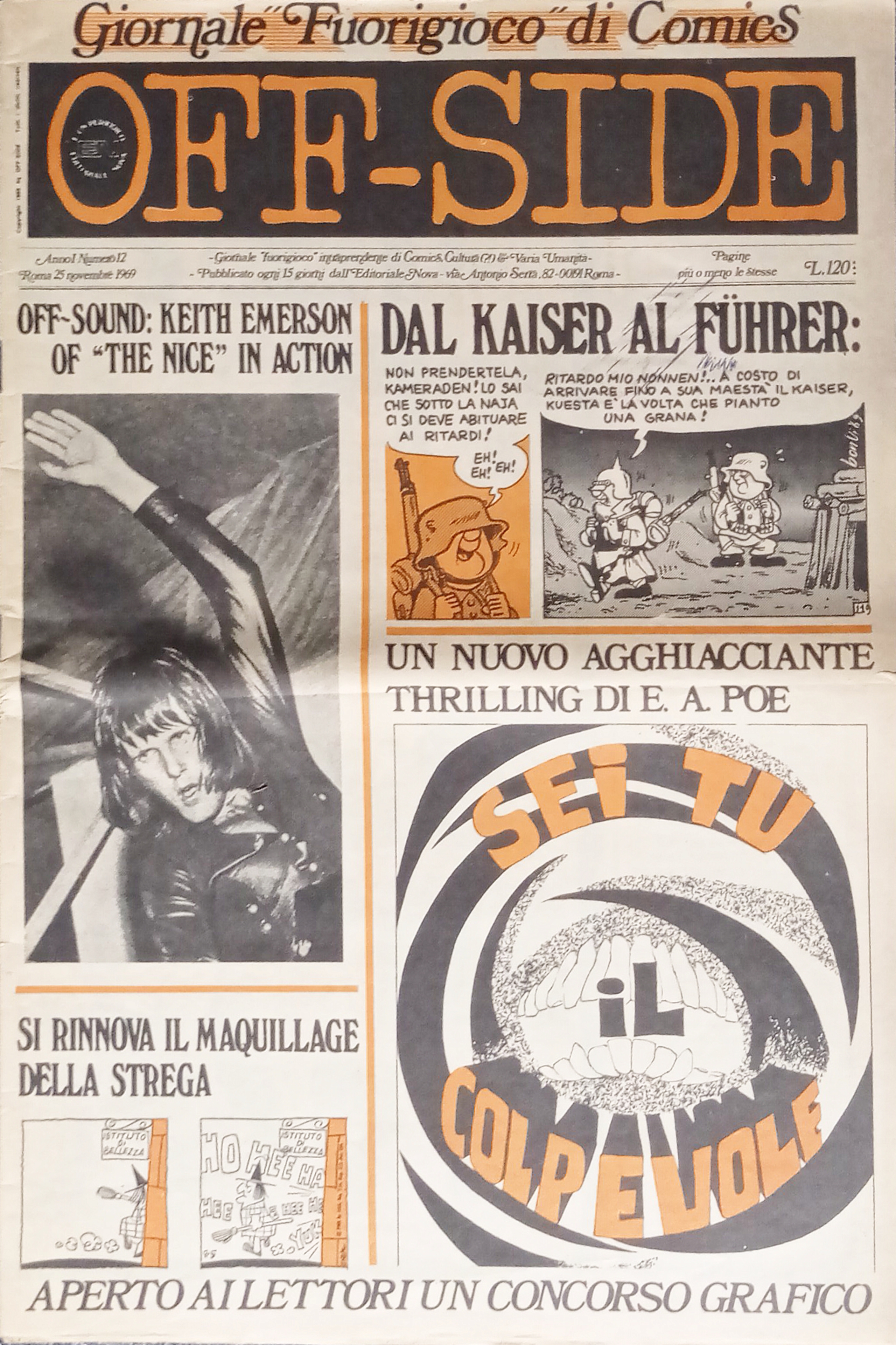 Giornale Fuorigioco di Comics - Off-Side N. 12 - 1969