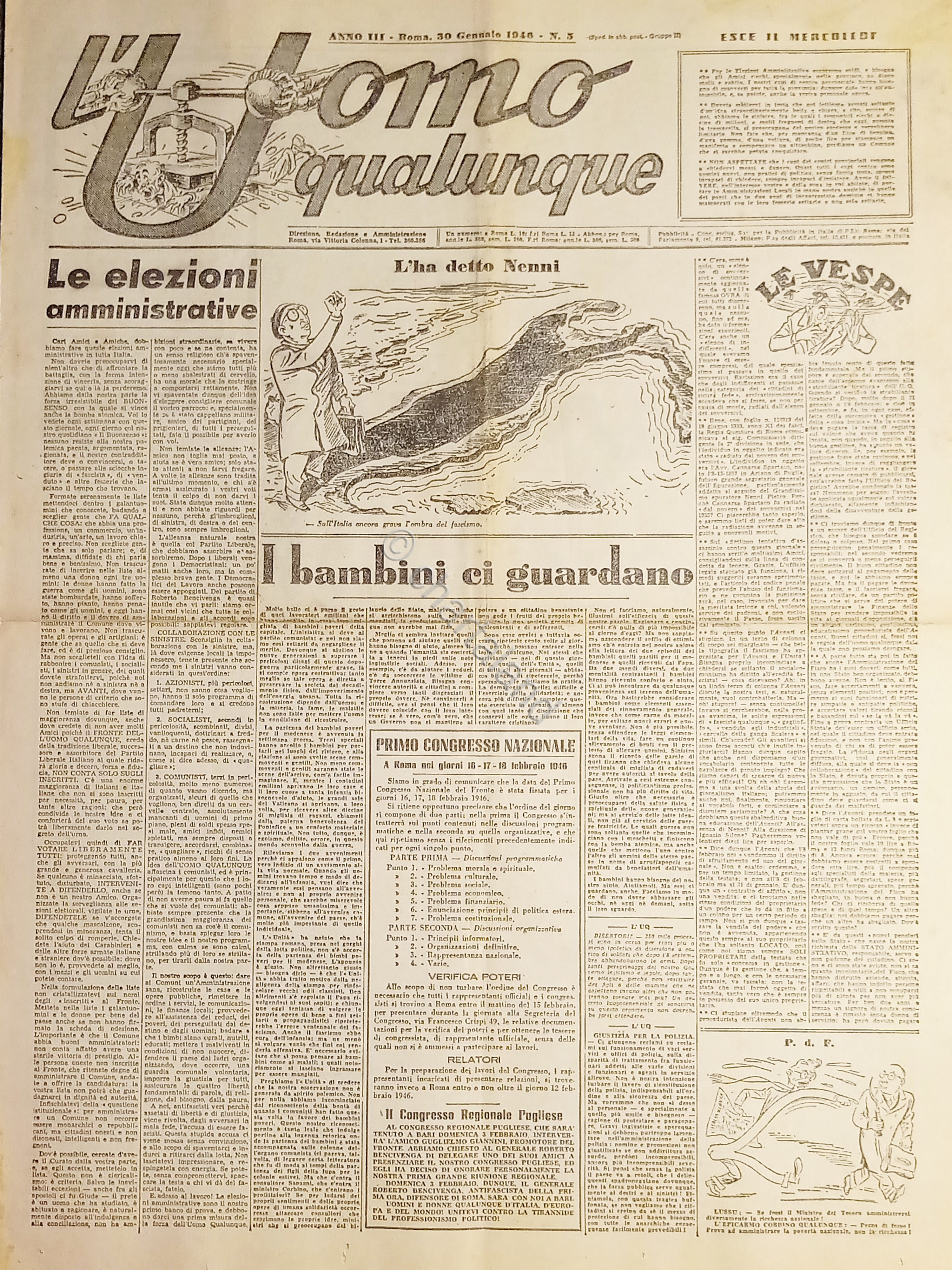 Giornale G. Giannini - L'Uomo qualunque N. 5 - L'ha …