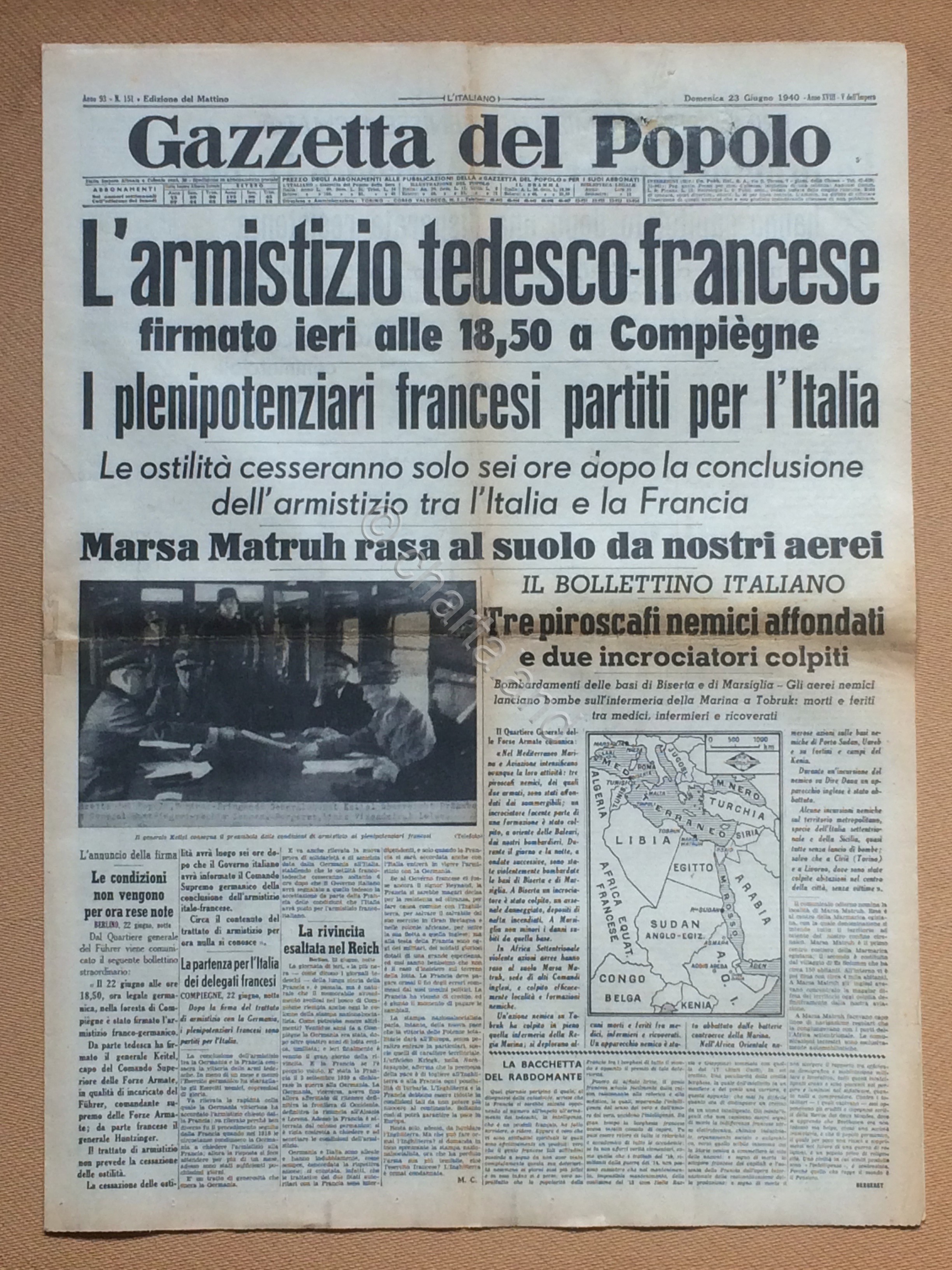 Giornale Gazzetta del Popolo 1940 n. 151
