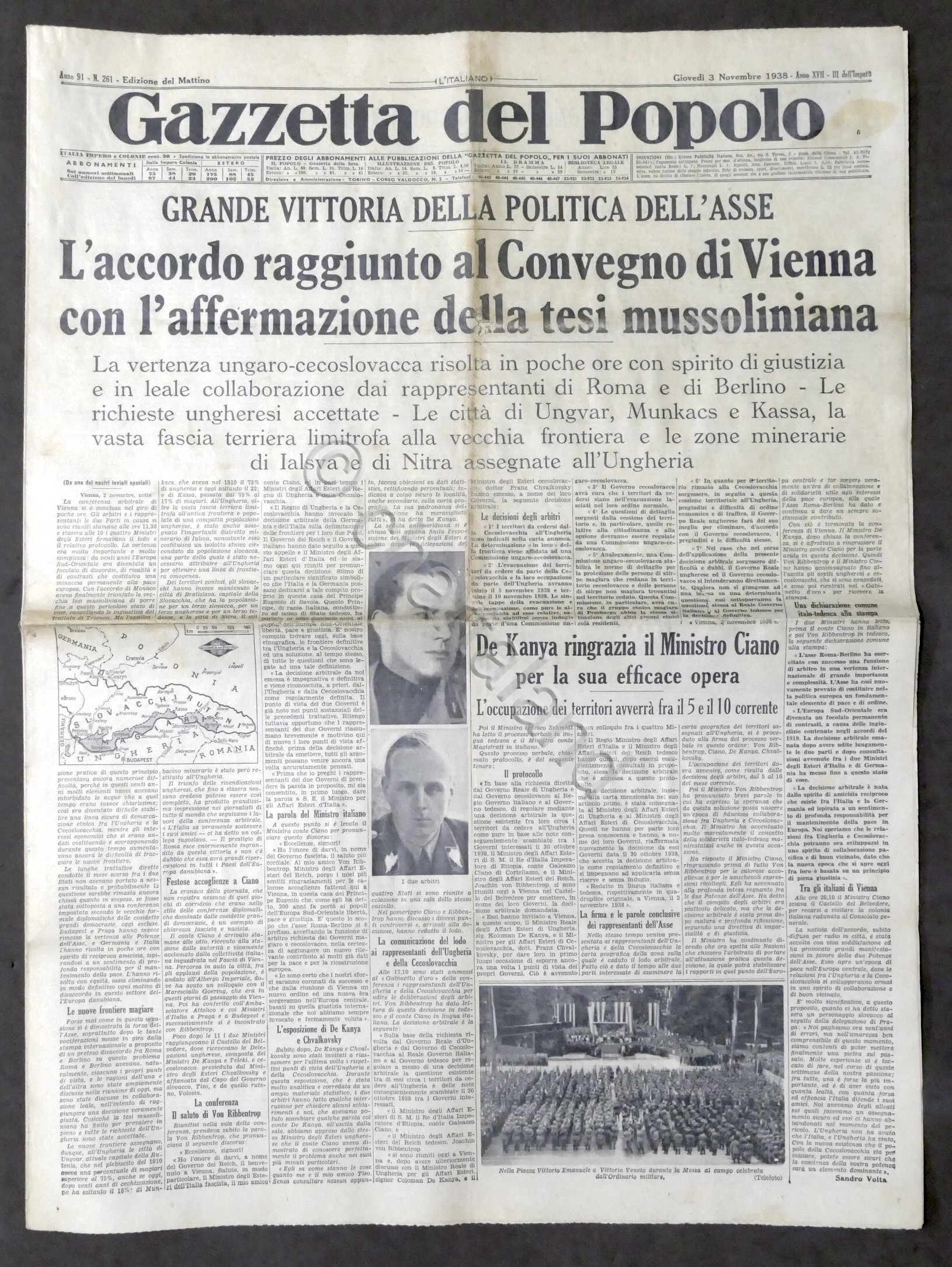 Giornale Gazzetta del Popolo N. 261 - Grande vittoria politica …