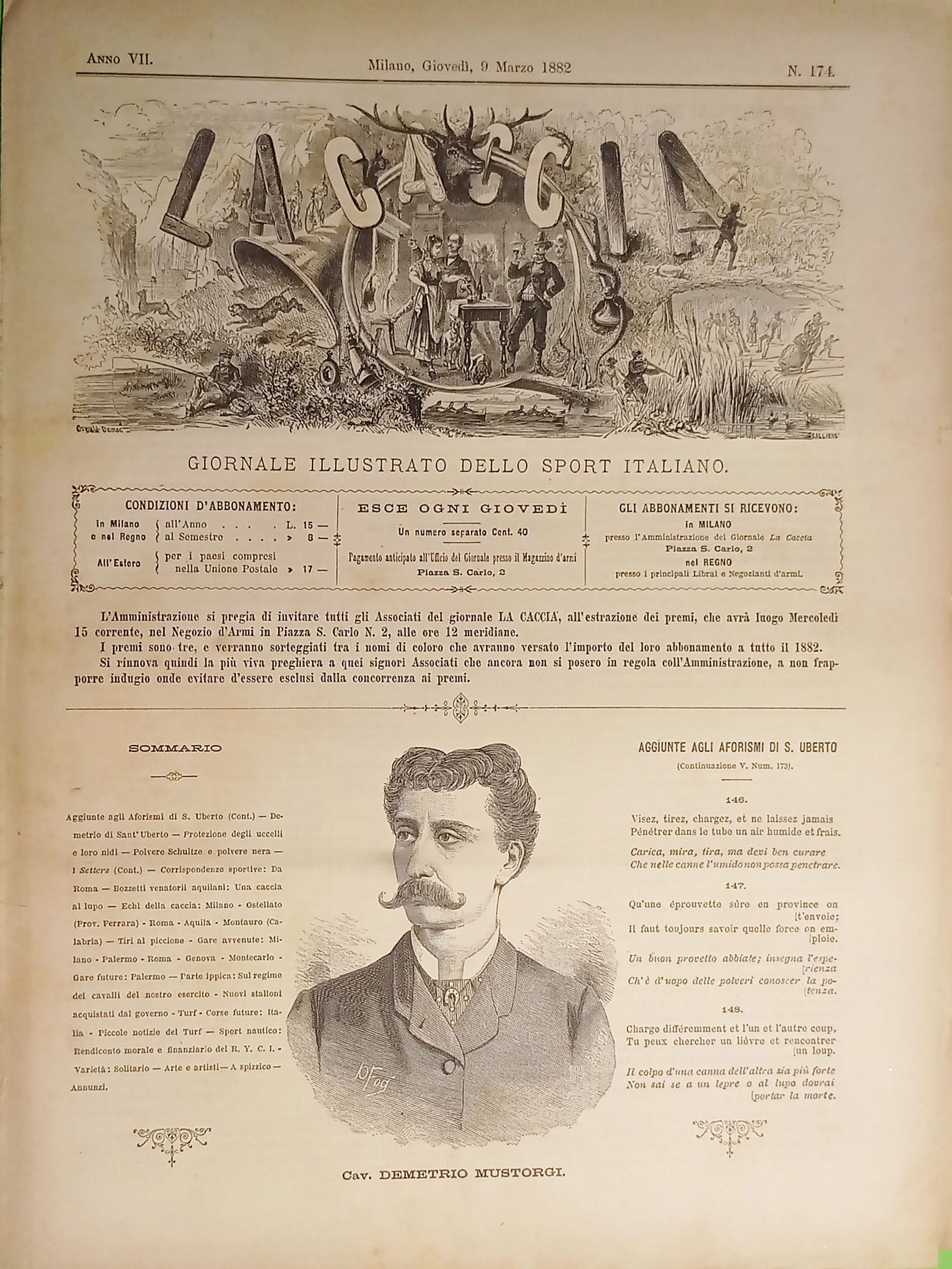 Giornale Illustrato dello Sport Italiano - La Caccia N. 174 …