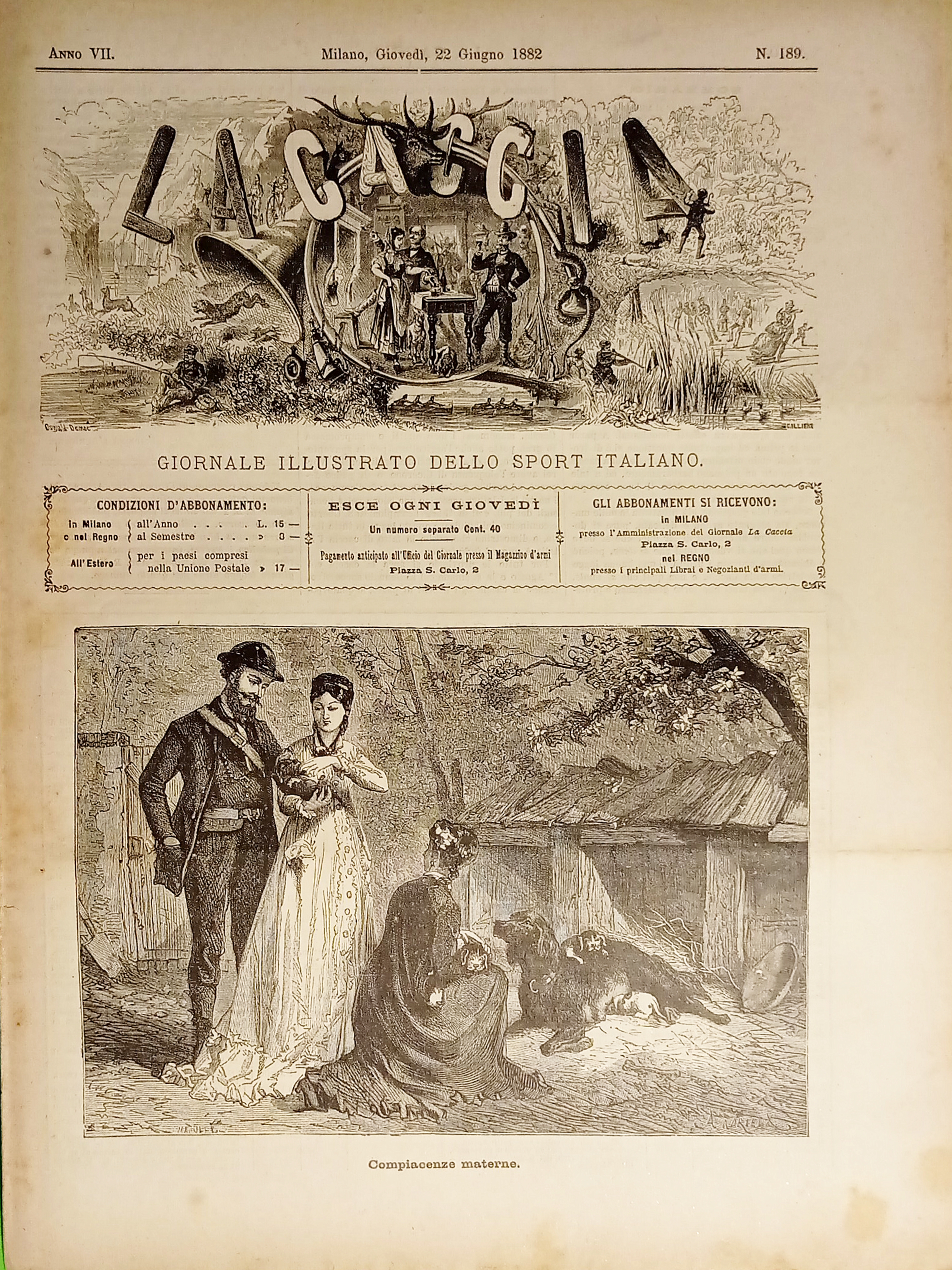 Giornale Illustrato dello Sport Italiano - La Caccia N. 189 …