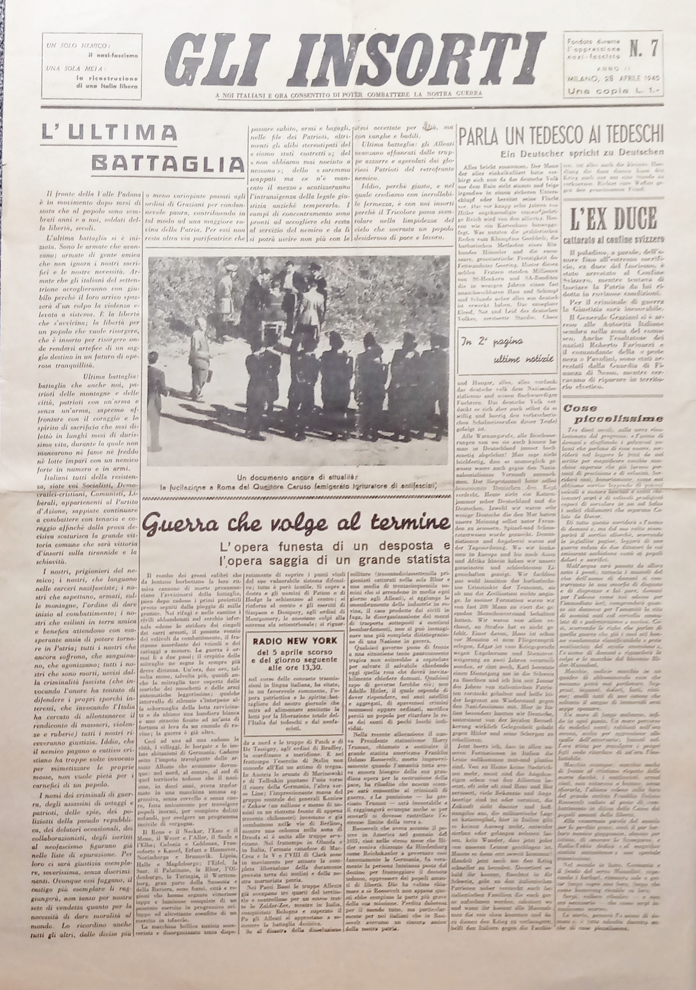 Giornale Milano - Gli Insorti N. 7 - 28 aprile …