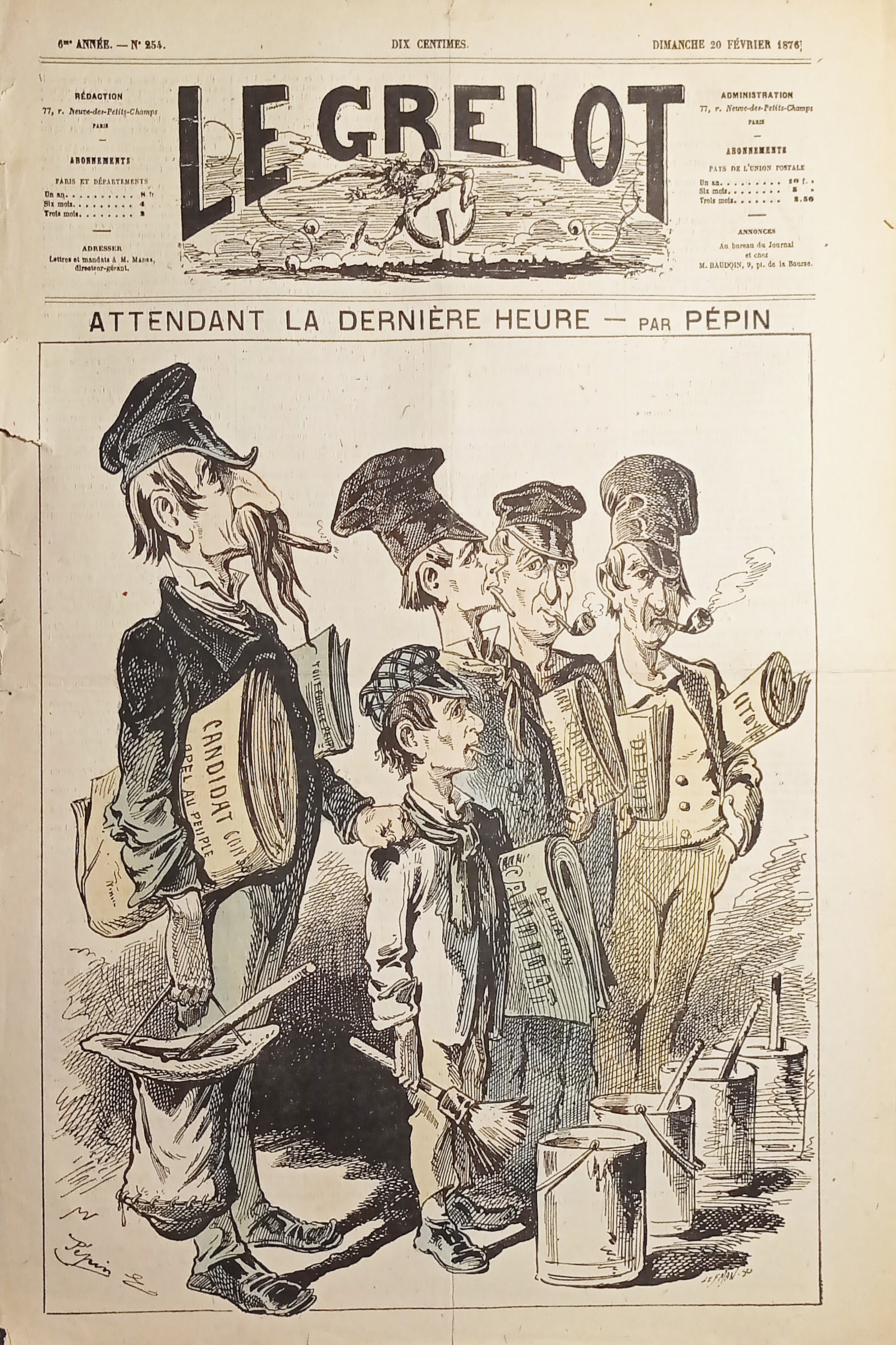 Giornale Satirica Repubblicana - Le Grelot N. 254 - 1876 …