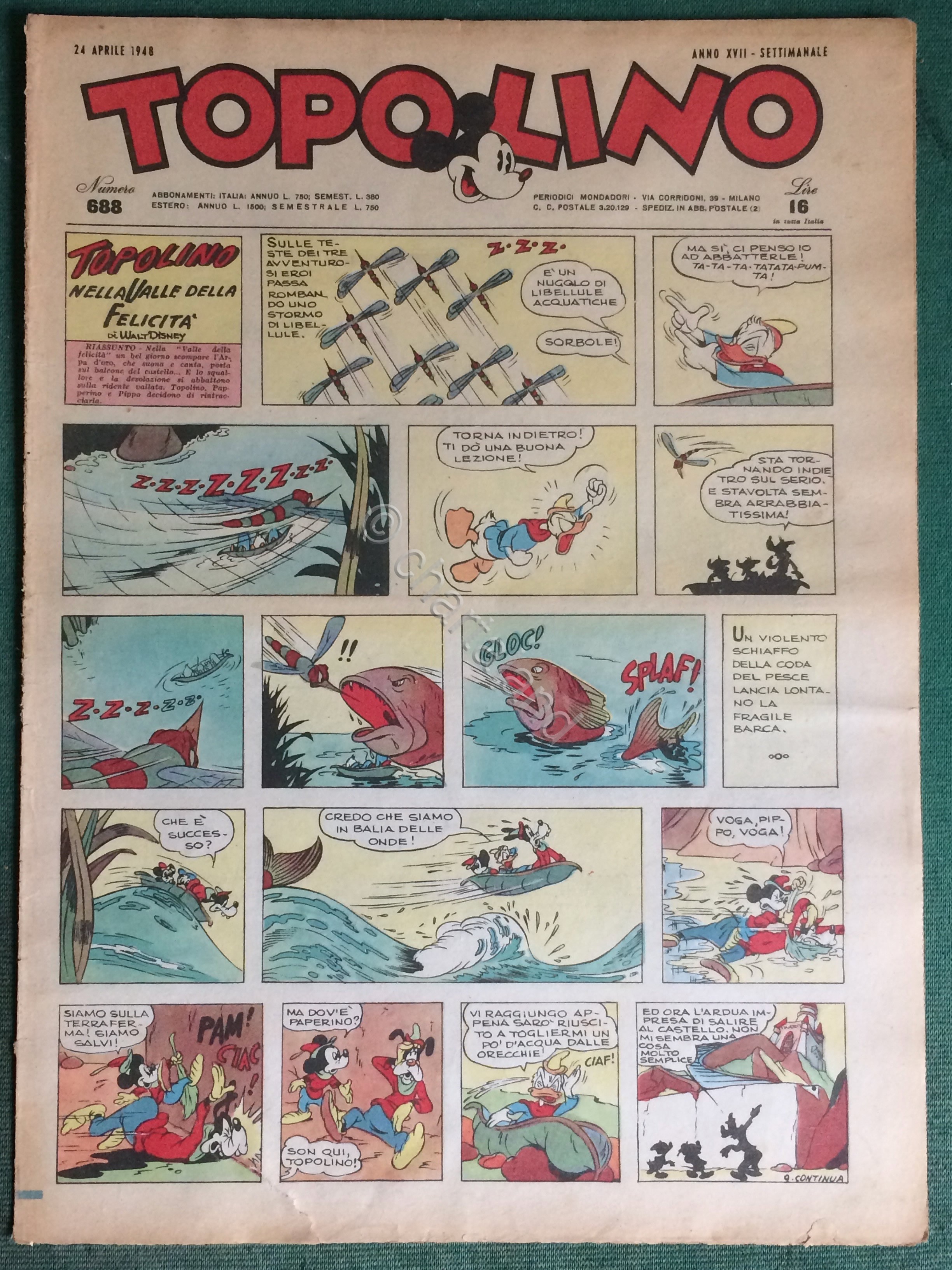 Giornale Topolino n. 688 anno 1948
