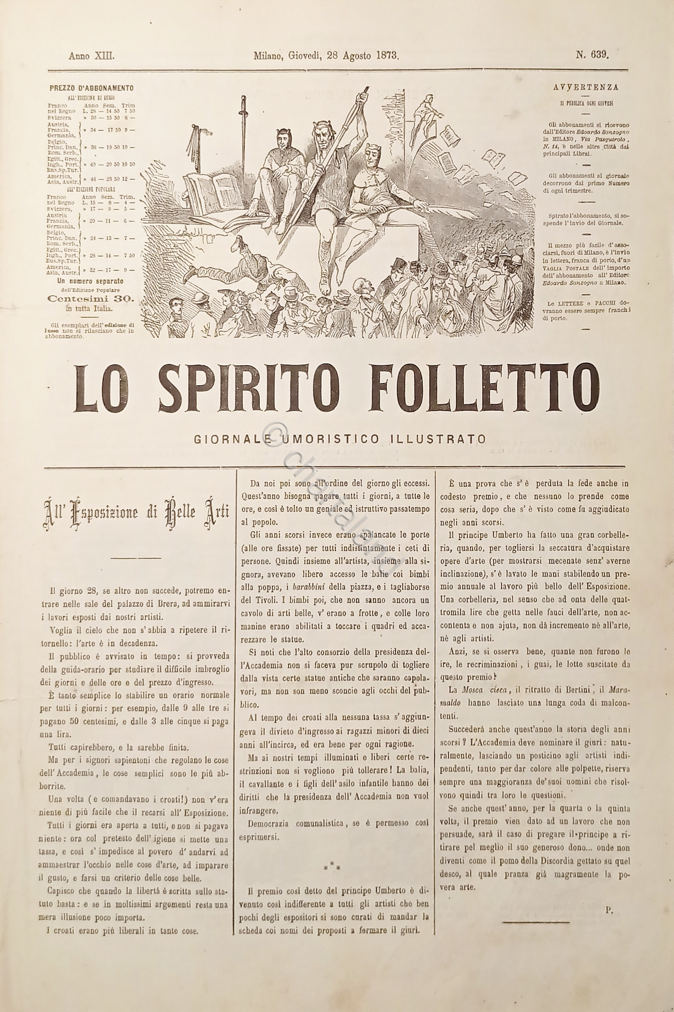 Giornale Umoristico Illustrato - Lo Spirito Folletto N. 639 - …