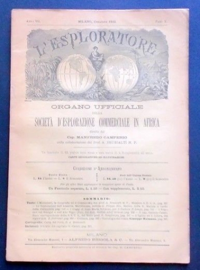 Giornale Viaggi e Geografia Commerciale - L'Esploratore - Anno VII …