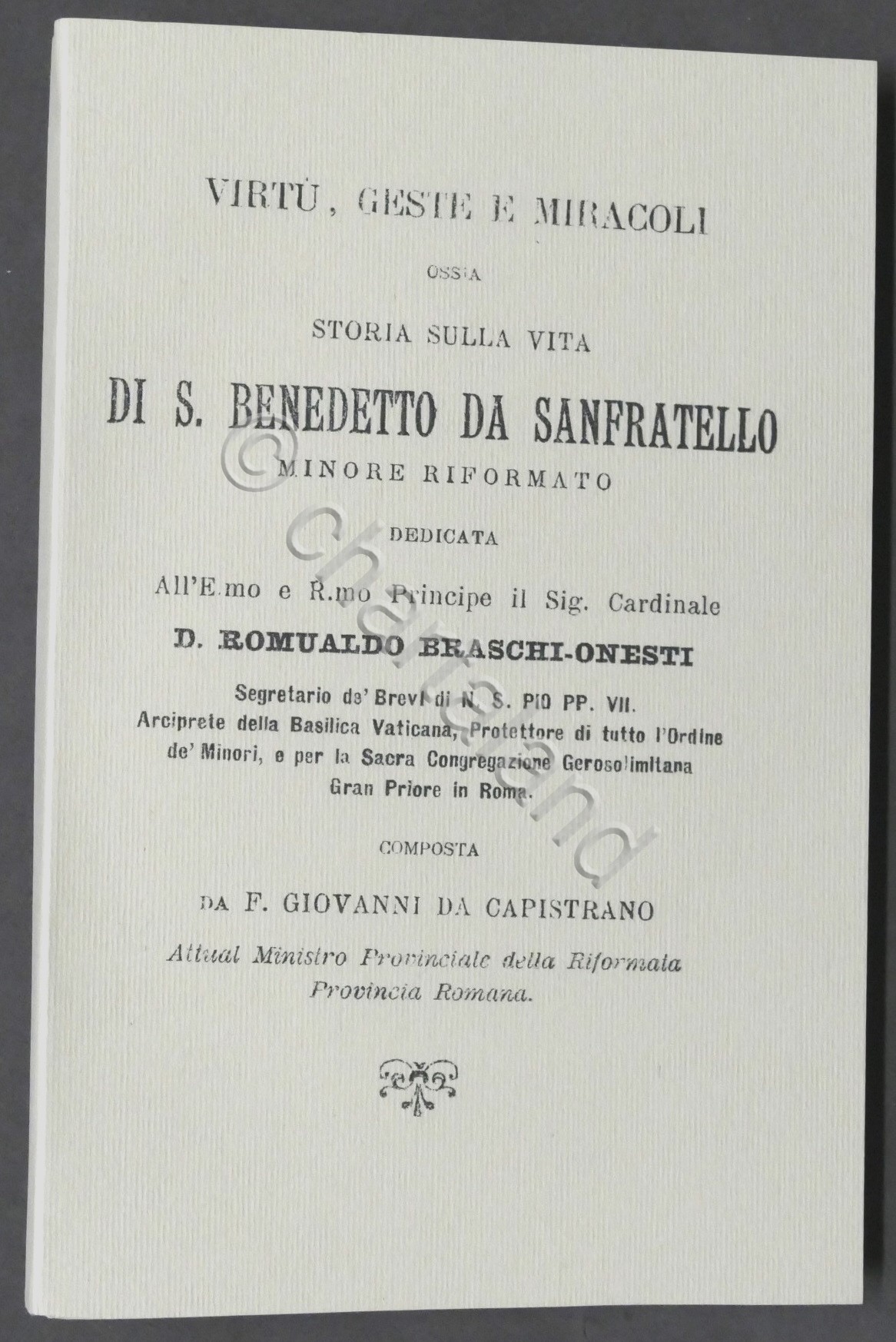 Giovanni da Capistrano - Storia sulla vita di S. Benedetto …