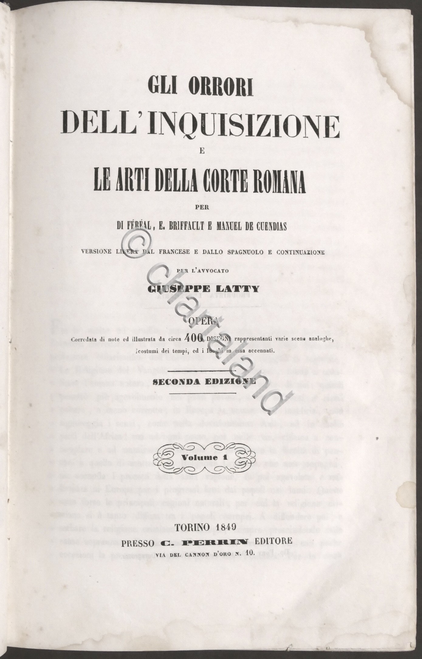 Gli orrori dell'inquisizione e le arti della corte - Opera …