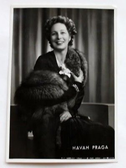 Havah Praga Canto Fotografia Autografo 1951