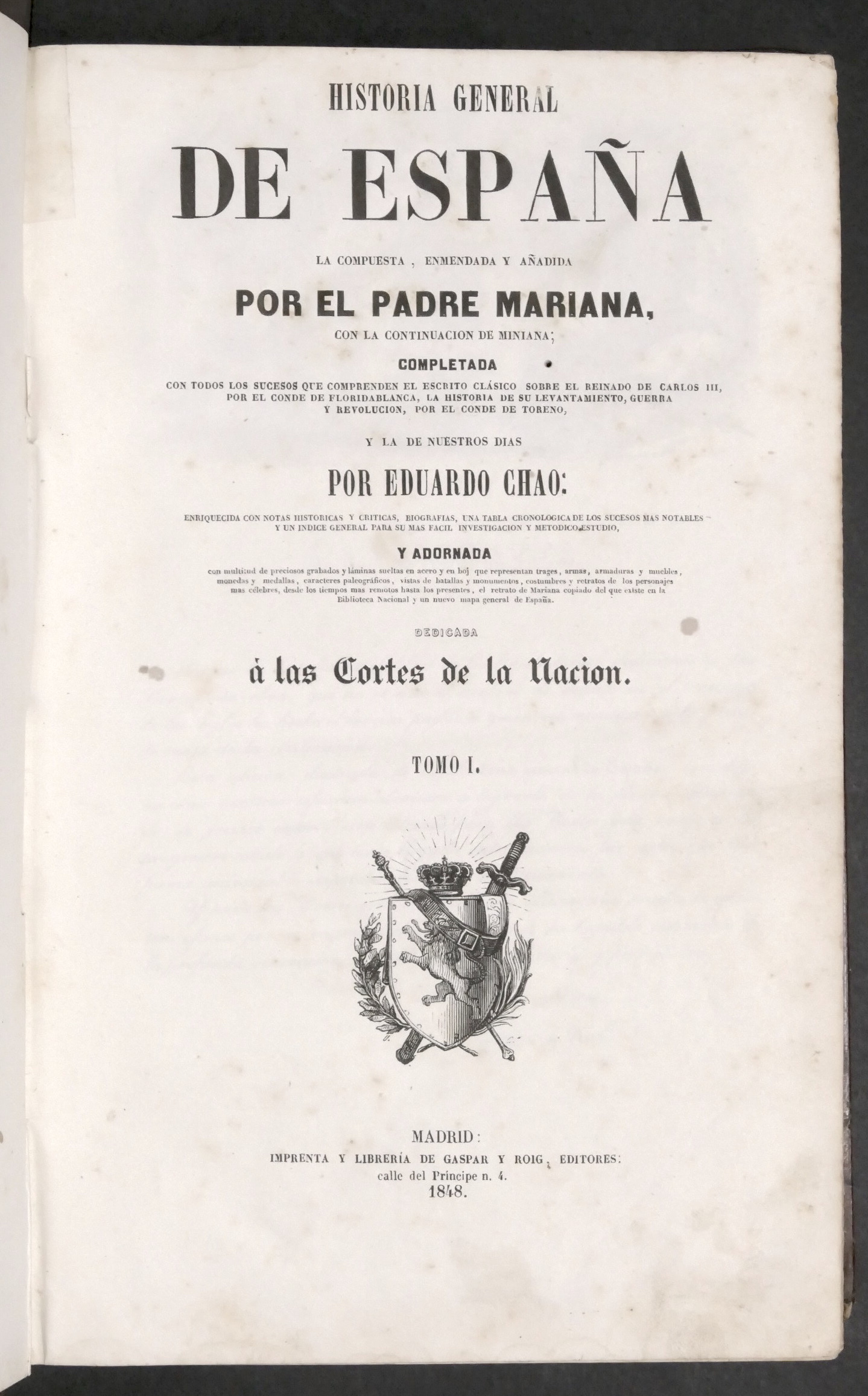 Historia General de España por el padre Mariana - Tomo …