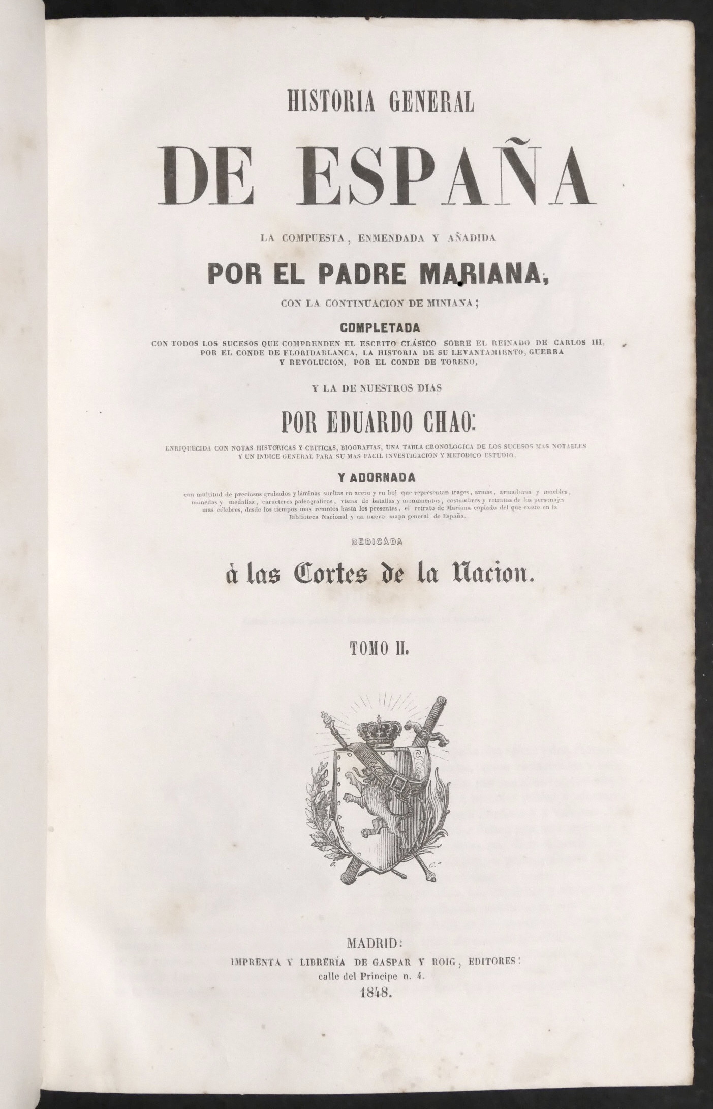 Historia General de España por el padre Mariana - Tomo …