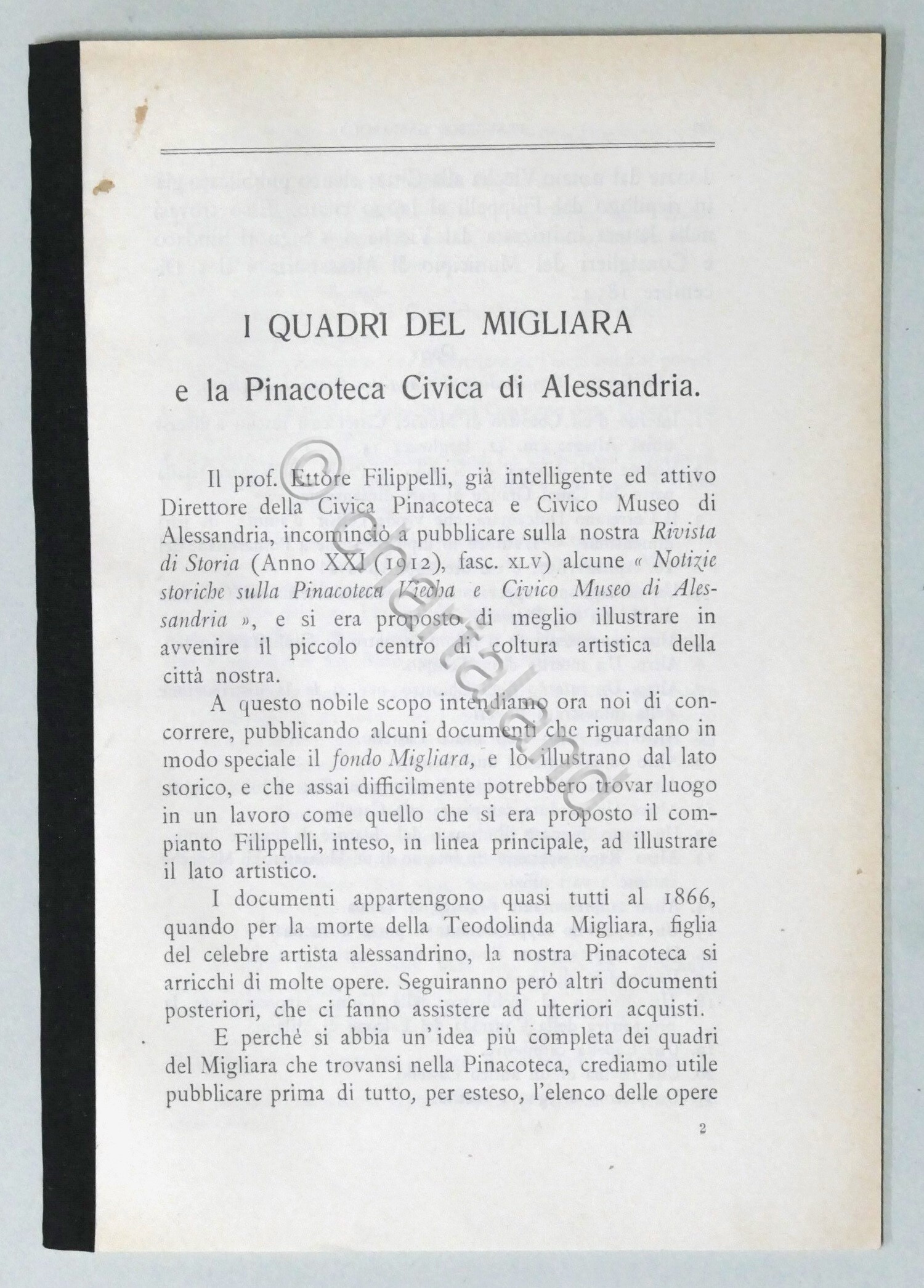I quadri del Migliara e la Pinacoteca Civica di Alessandria …