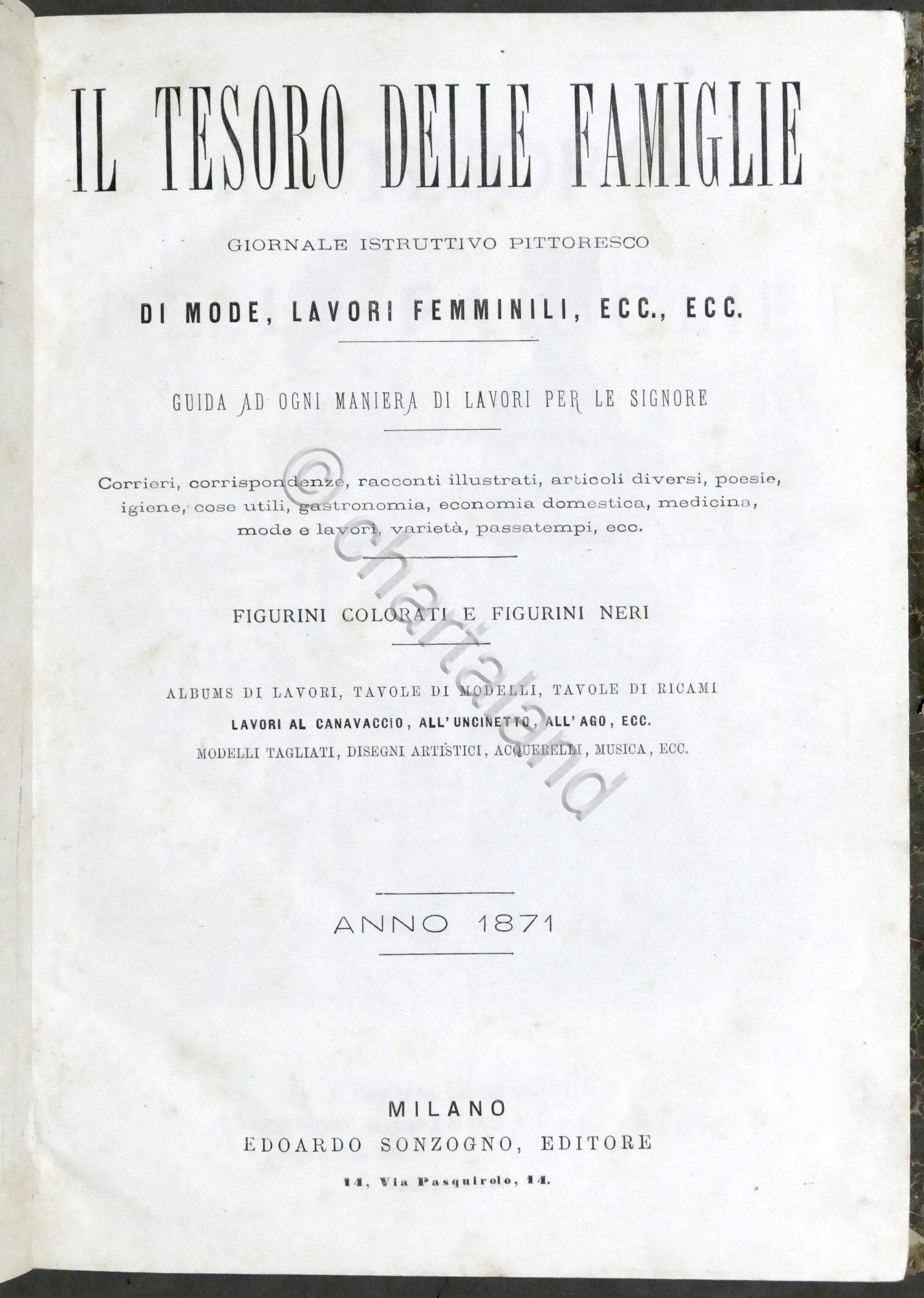 Il Giornale delle Famiglie - Giornale di mode, lavori femminili …