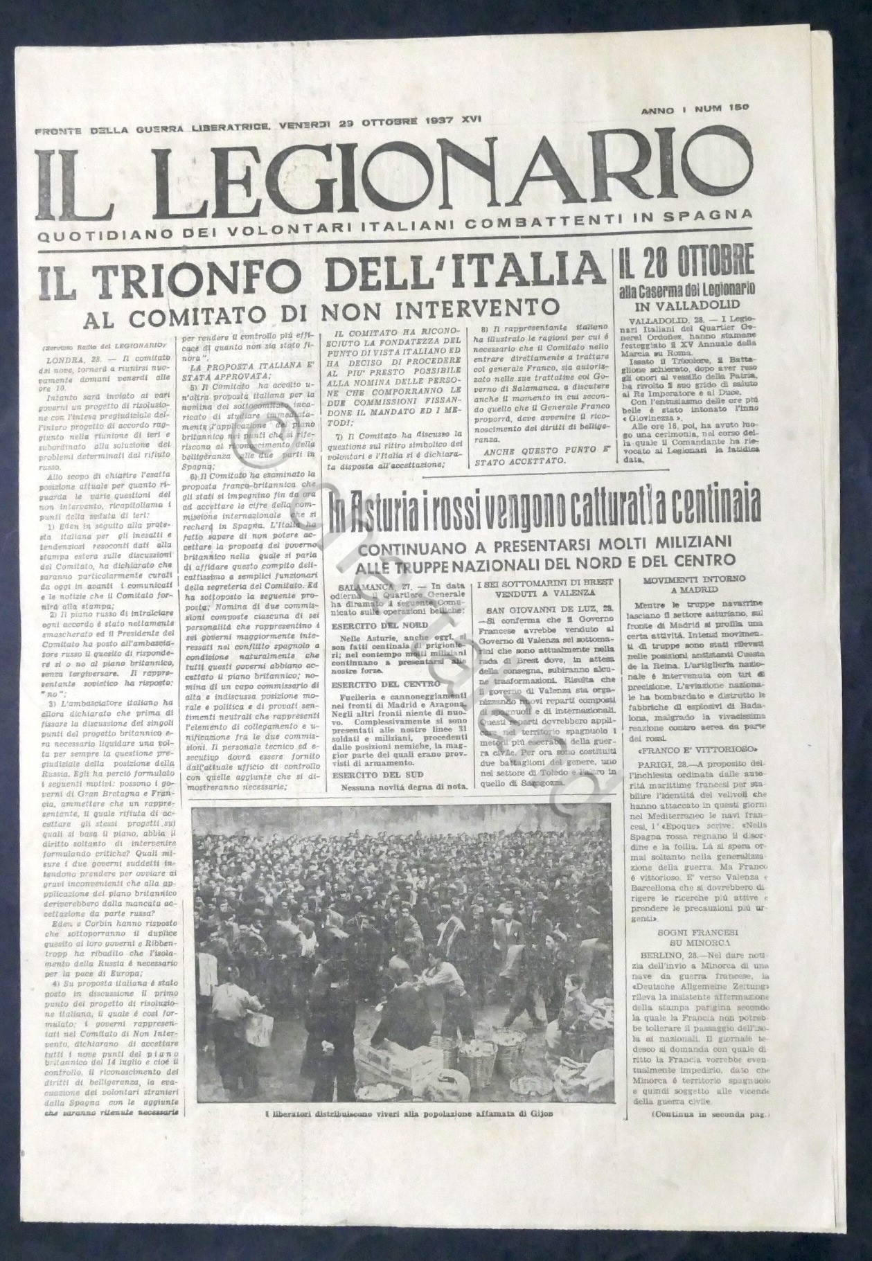 Il Legionario - Quotidiano italiani combattenti in Spagna - Anno …