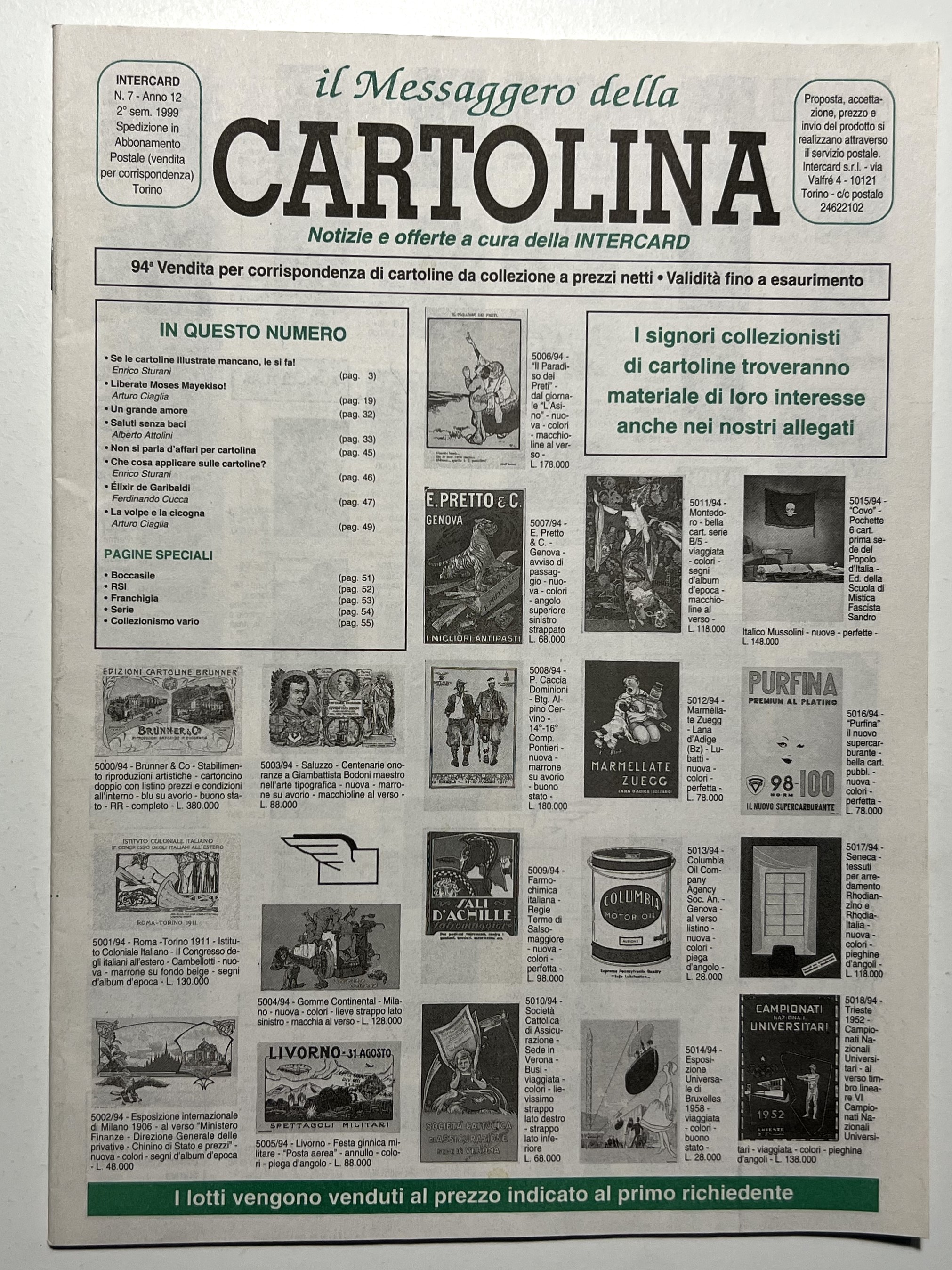Il Messaggero della Cartolina: Notizie e offerte - Intercard N. …