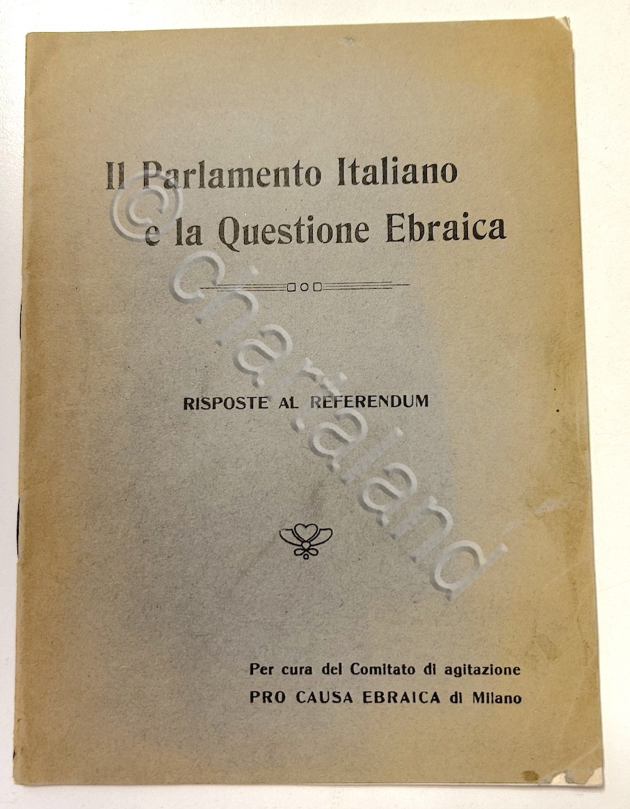 Il Parlamento italiano e la questione ebraica - Risposte al …