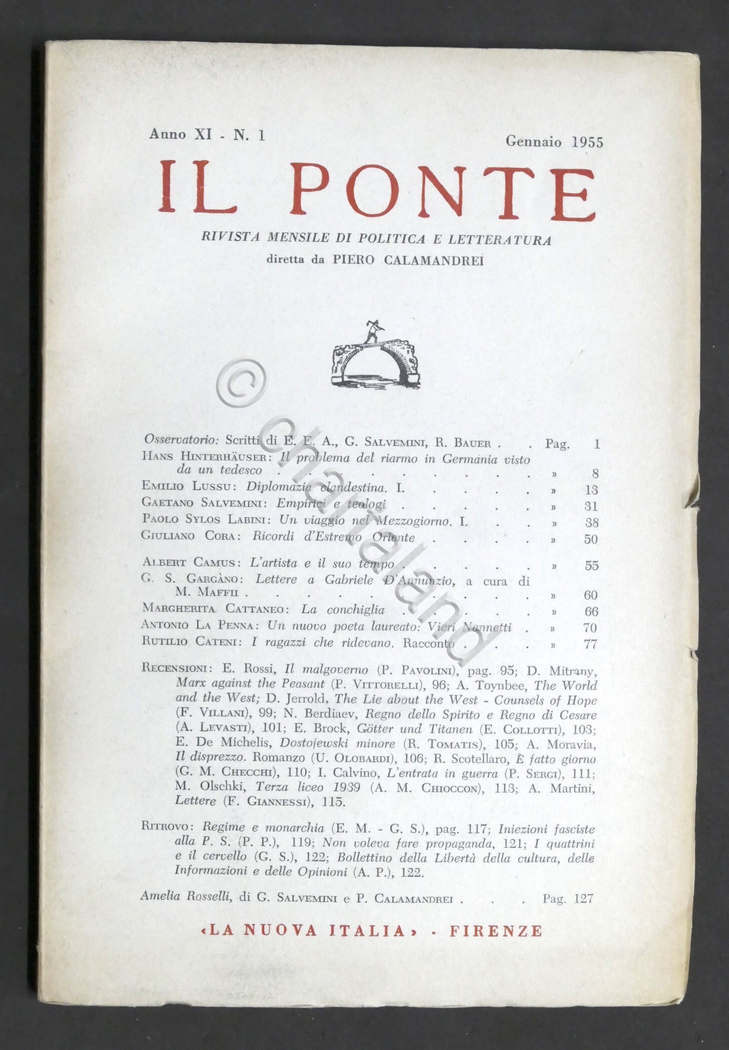Il Ponte - Rivista mensile di politica e letteratura - …