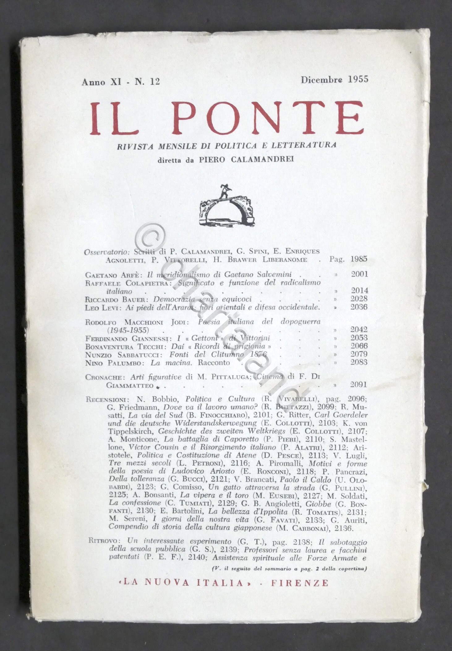 Il Ponte - Rivista mensile di politica e letteratura - …