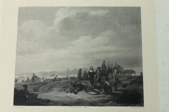 Incisione d'autore '800 da opera dipinta da Poel del Cerruti …