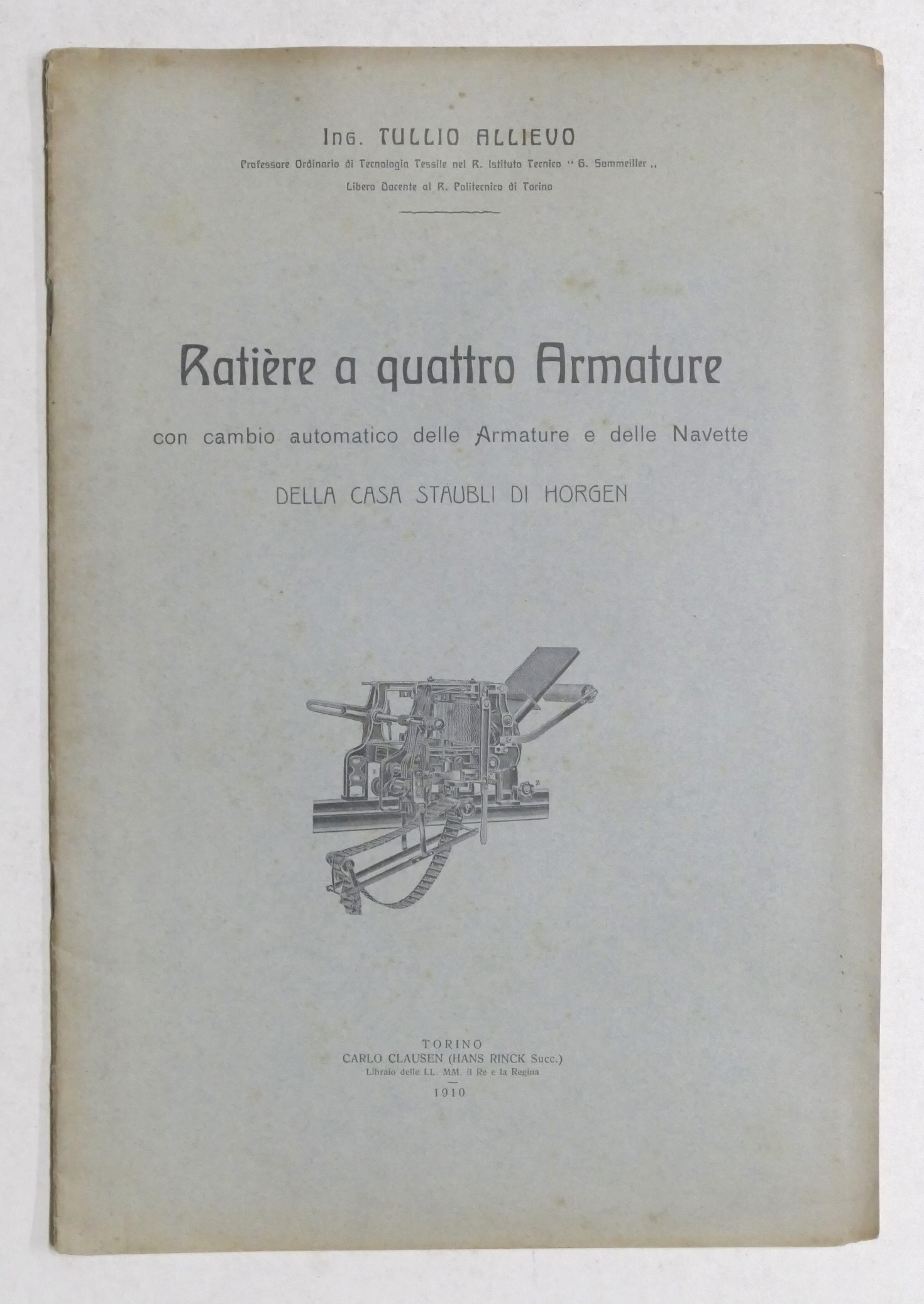 Industria Tessile - T. Allievo - Ratière a quattro armature …