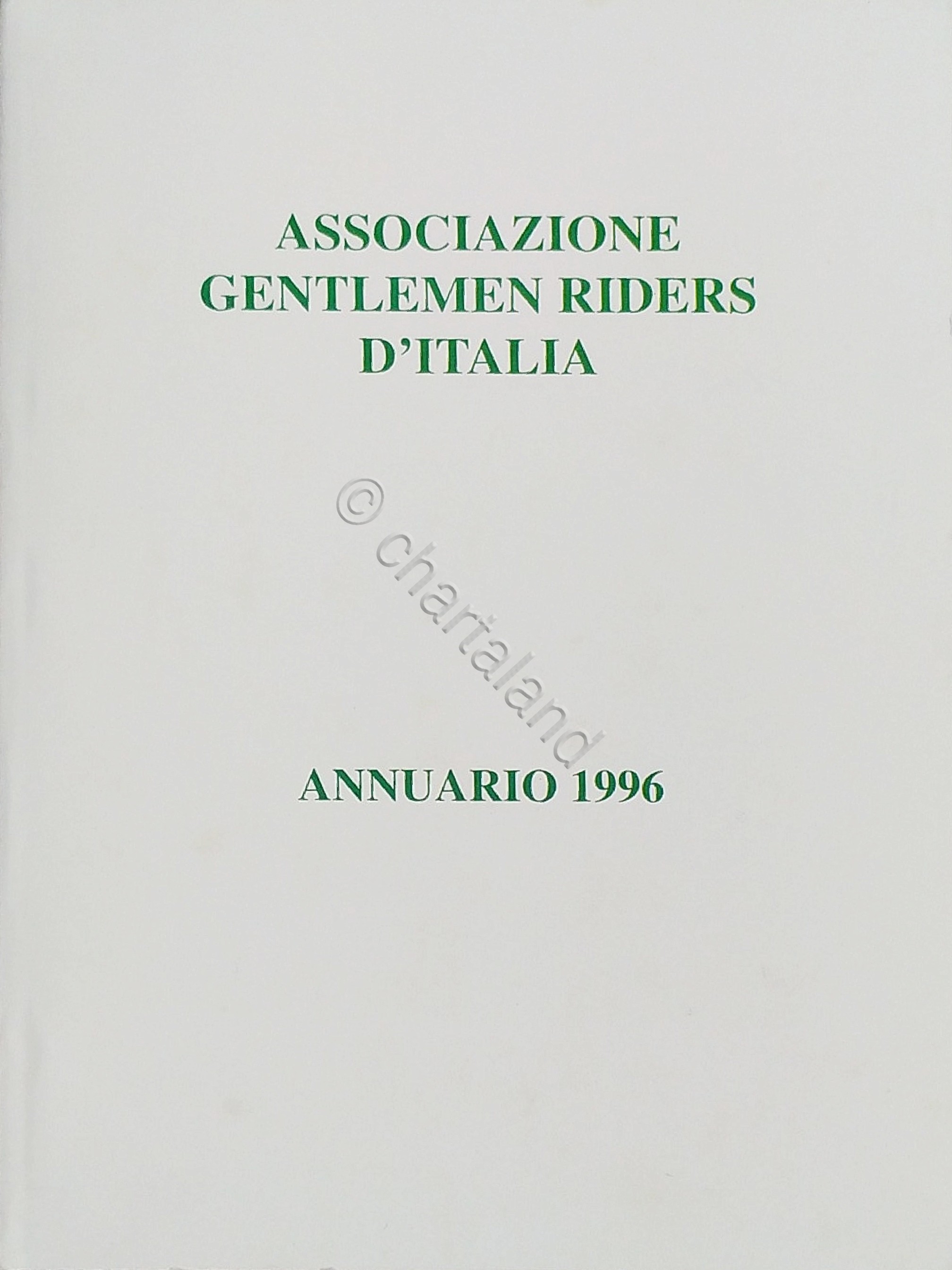 Ippica - Associazione Gentlemen Riders d'Italia - Annuario 1996