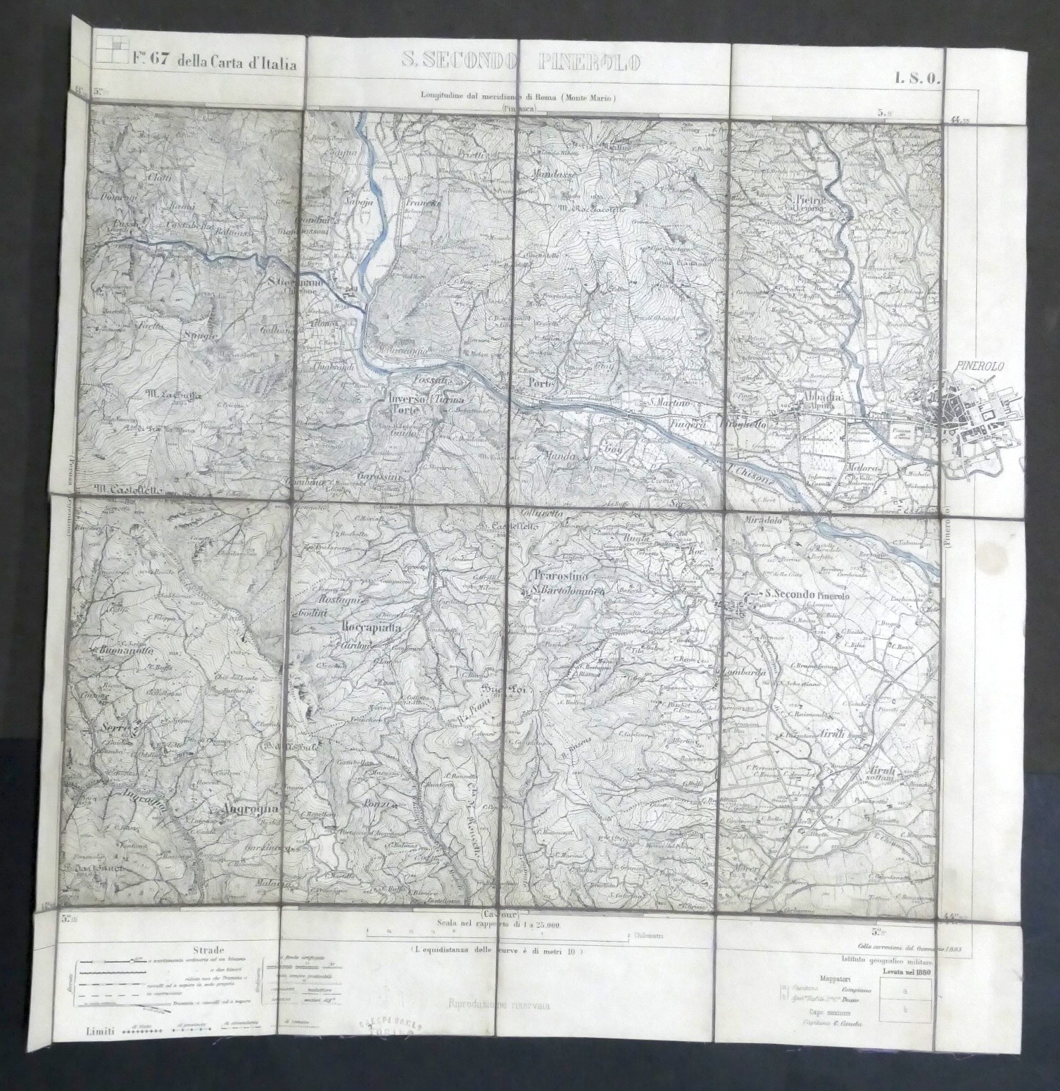 Istituto Geografico Militare - Carta Geografica S. Secondo - Pinerolo …